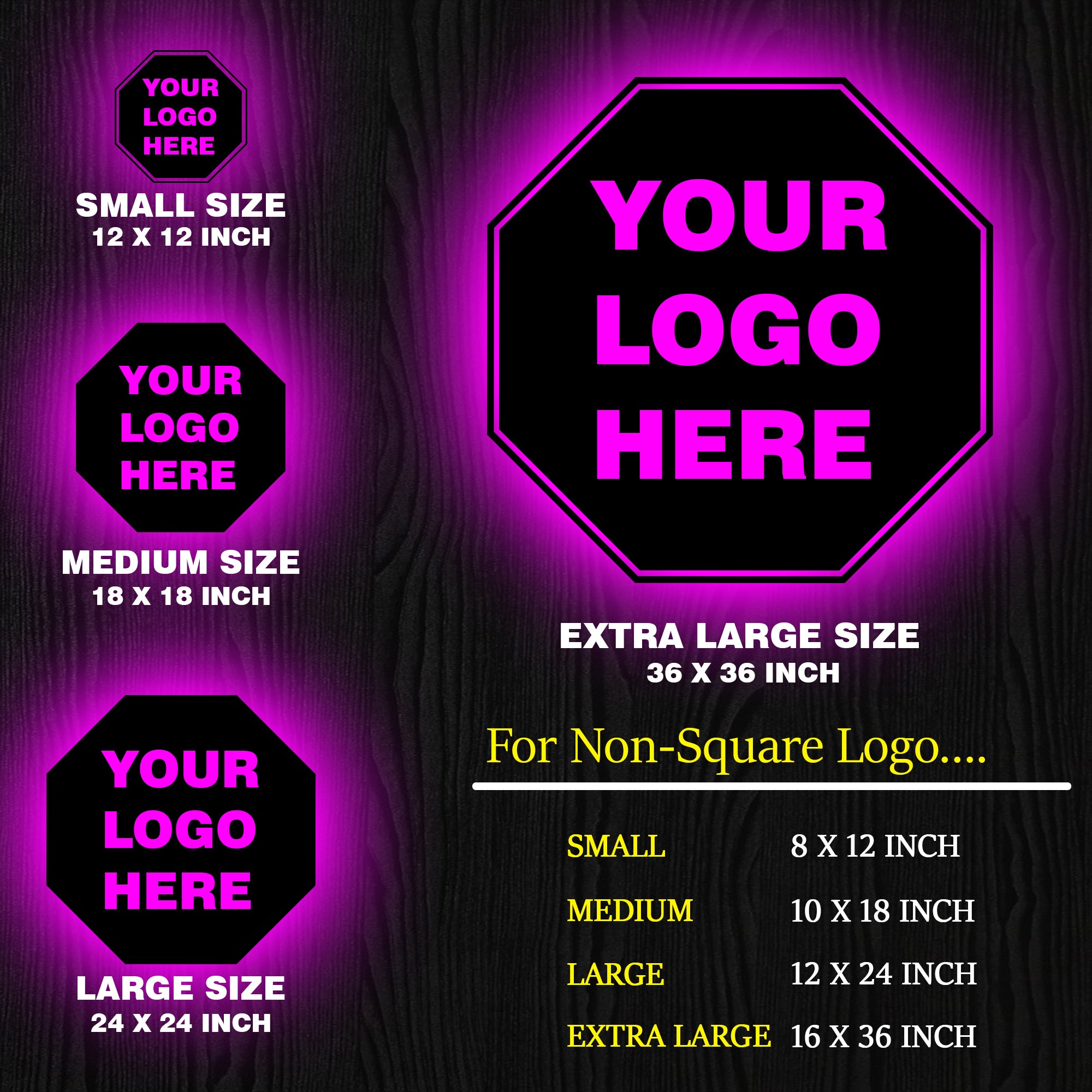 Shayona Personalized anime Backlit LED Logo with Acrylic Finish