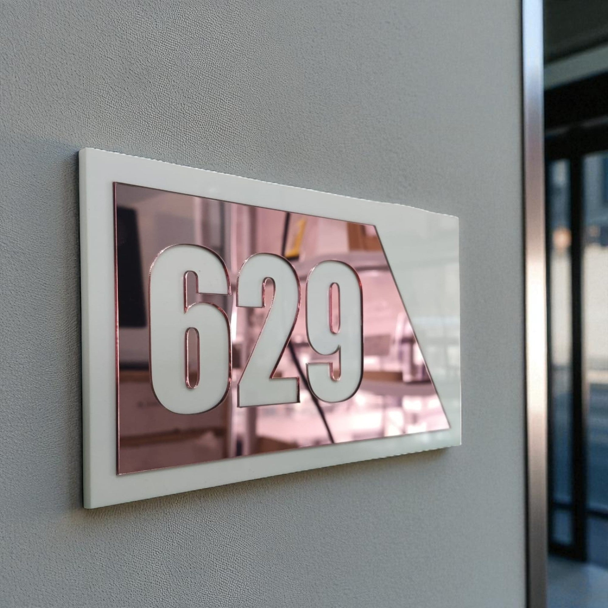 Shayona Modern Acrylic House Number Plate | Stylish Door & Flat Address Sign | Durable Laser-Cut Design