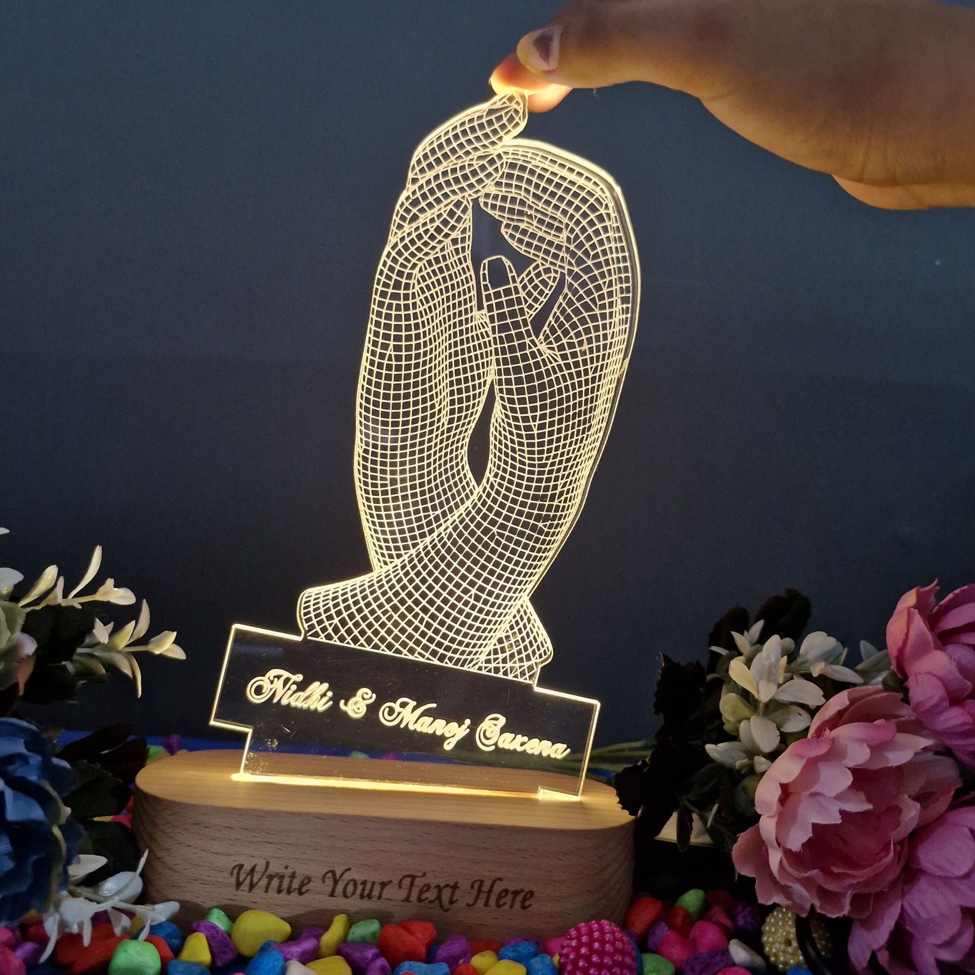 SHAYONA Personalized Love Hand Shake lamp