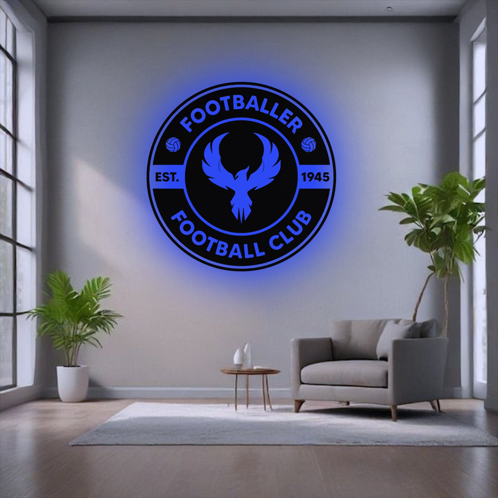 Shayona Personalized Sports Backlit LED Logo with Acrylic Finish