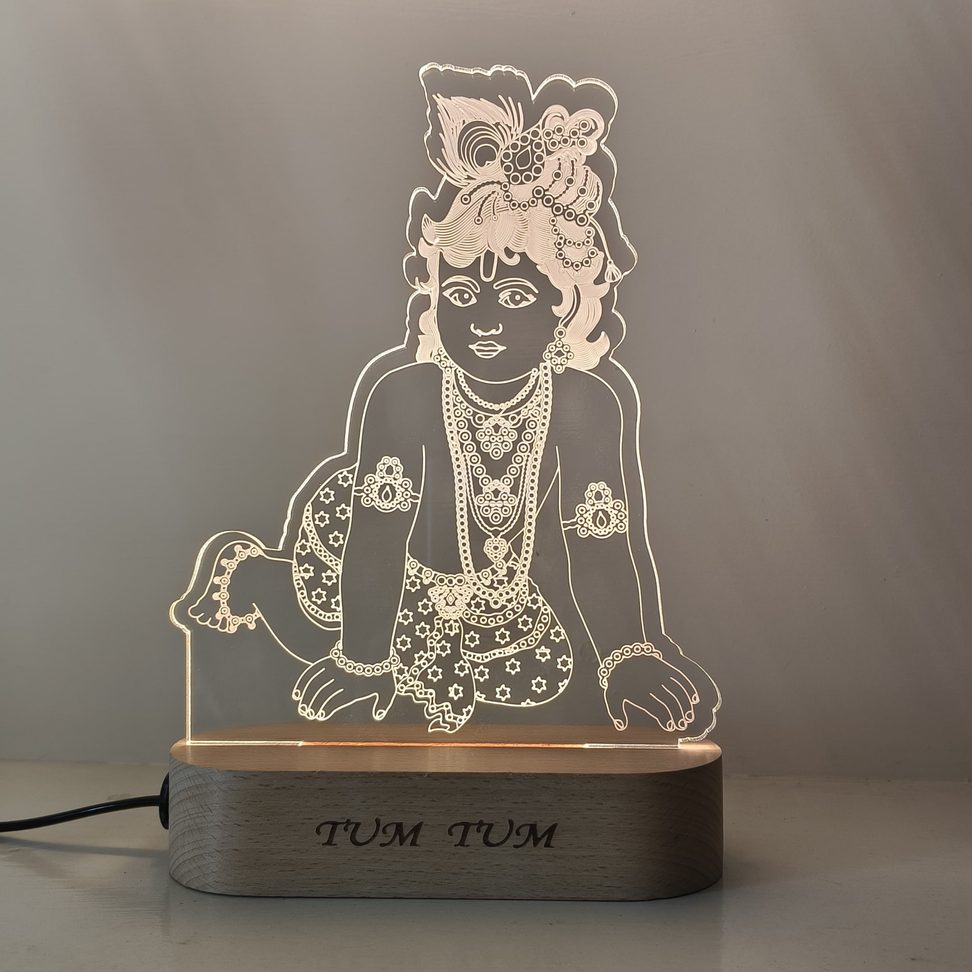 Shayona Load Krishna3D Illusion LED Acrylic Table Top Night Lamp