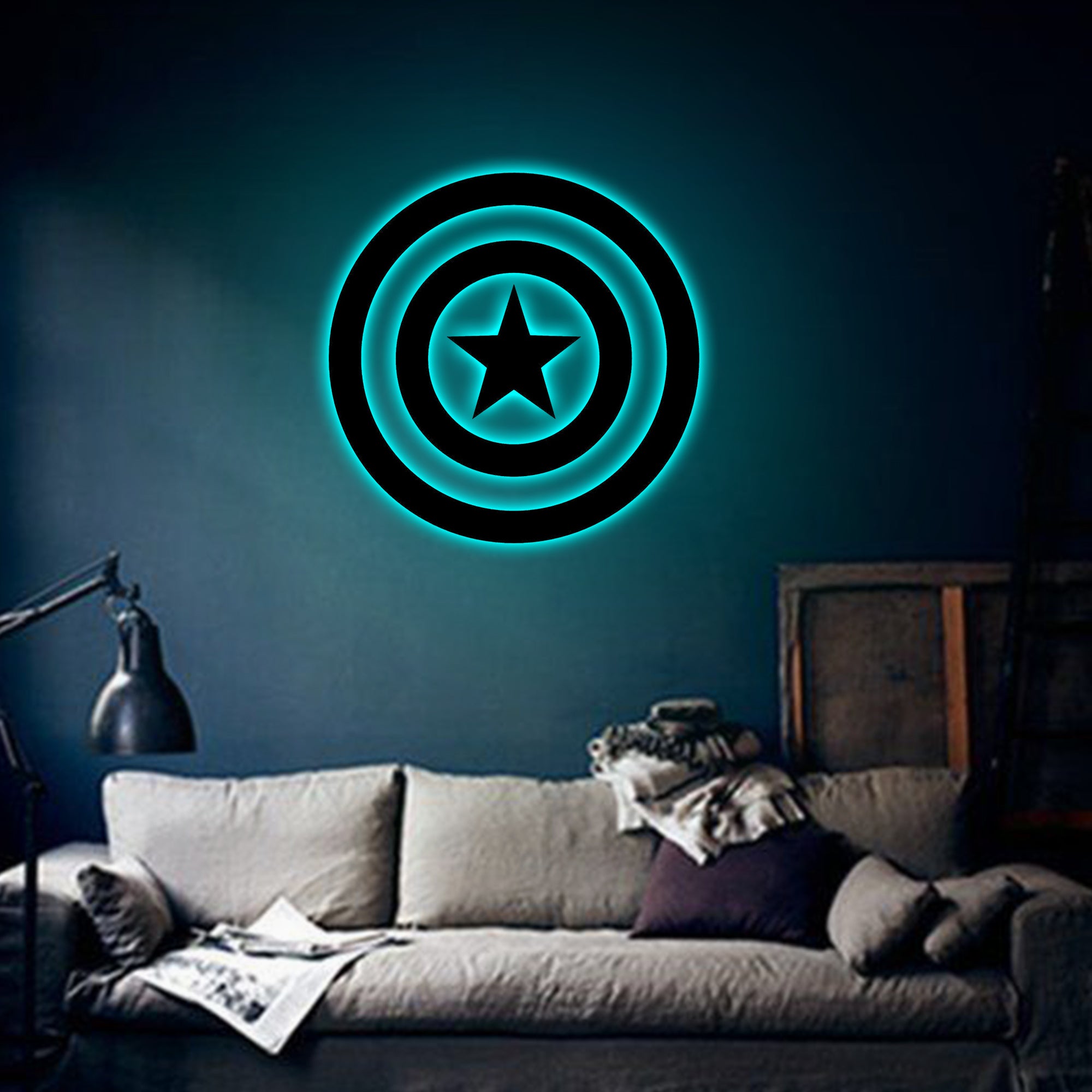 Shayona Personalized super hero Backlit LED Logo