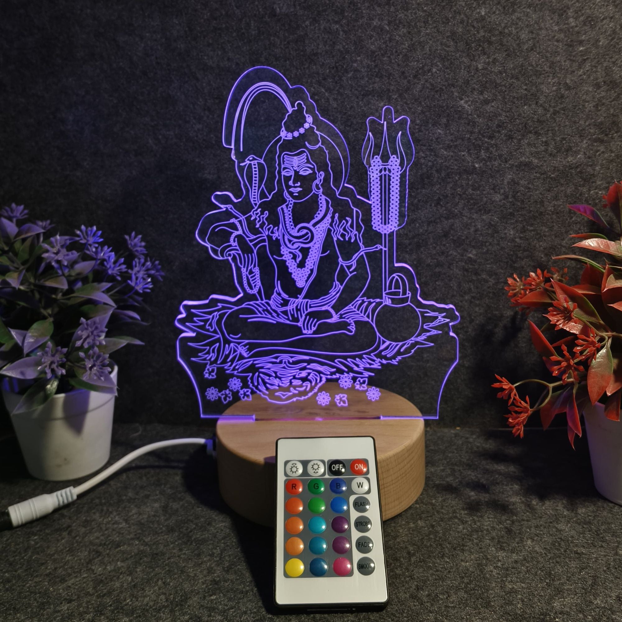 Shayona Shiv Ji ,mahadev Acrylic LED Table Night Lamp
