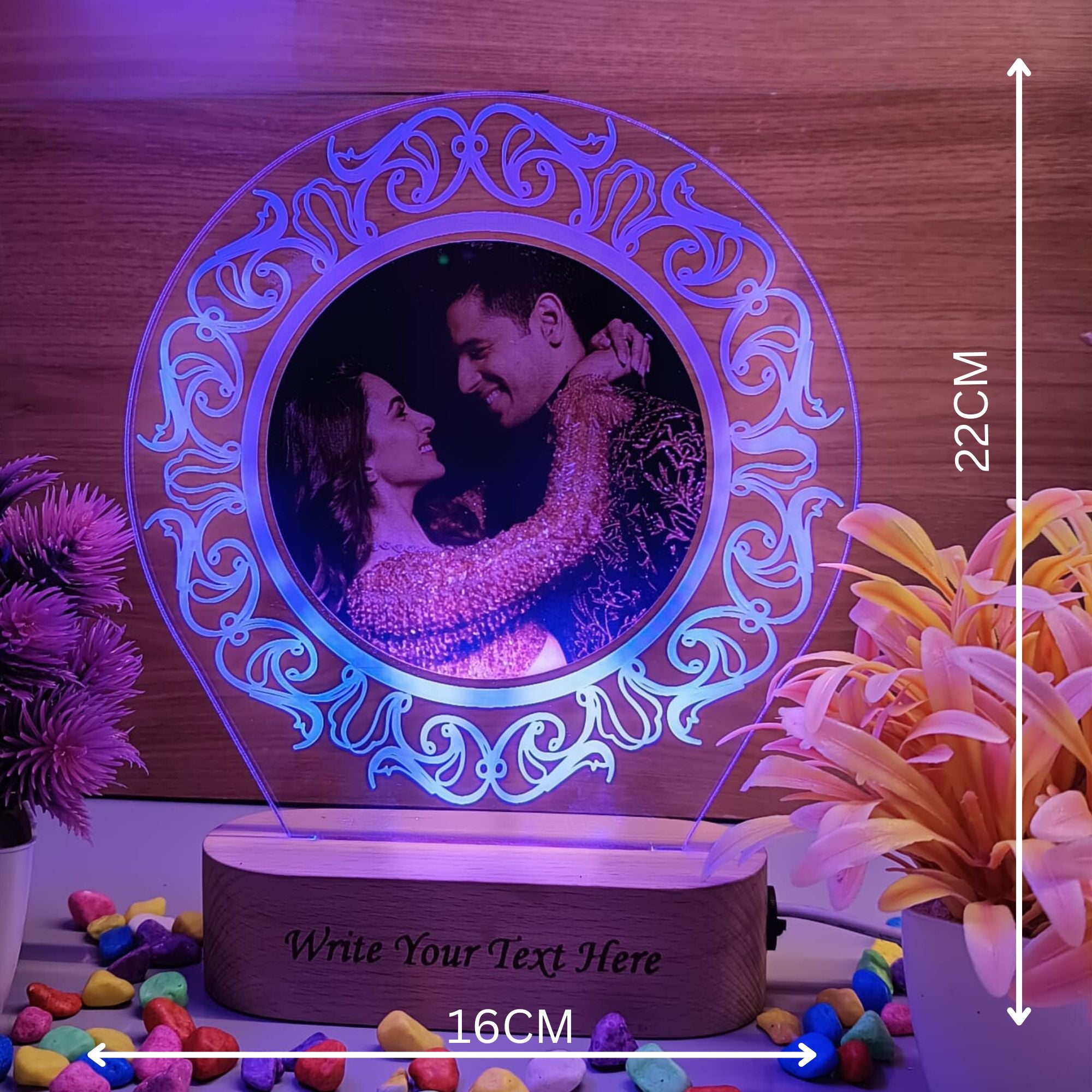 Personalized 3D Illusion Photo Lamp For Birthday Gift