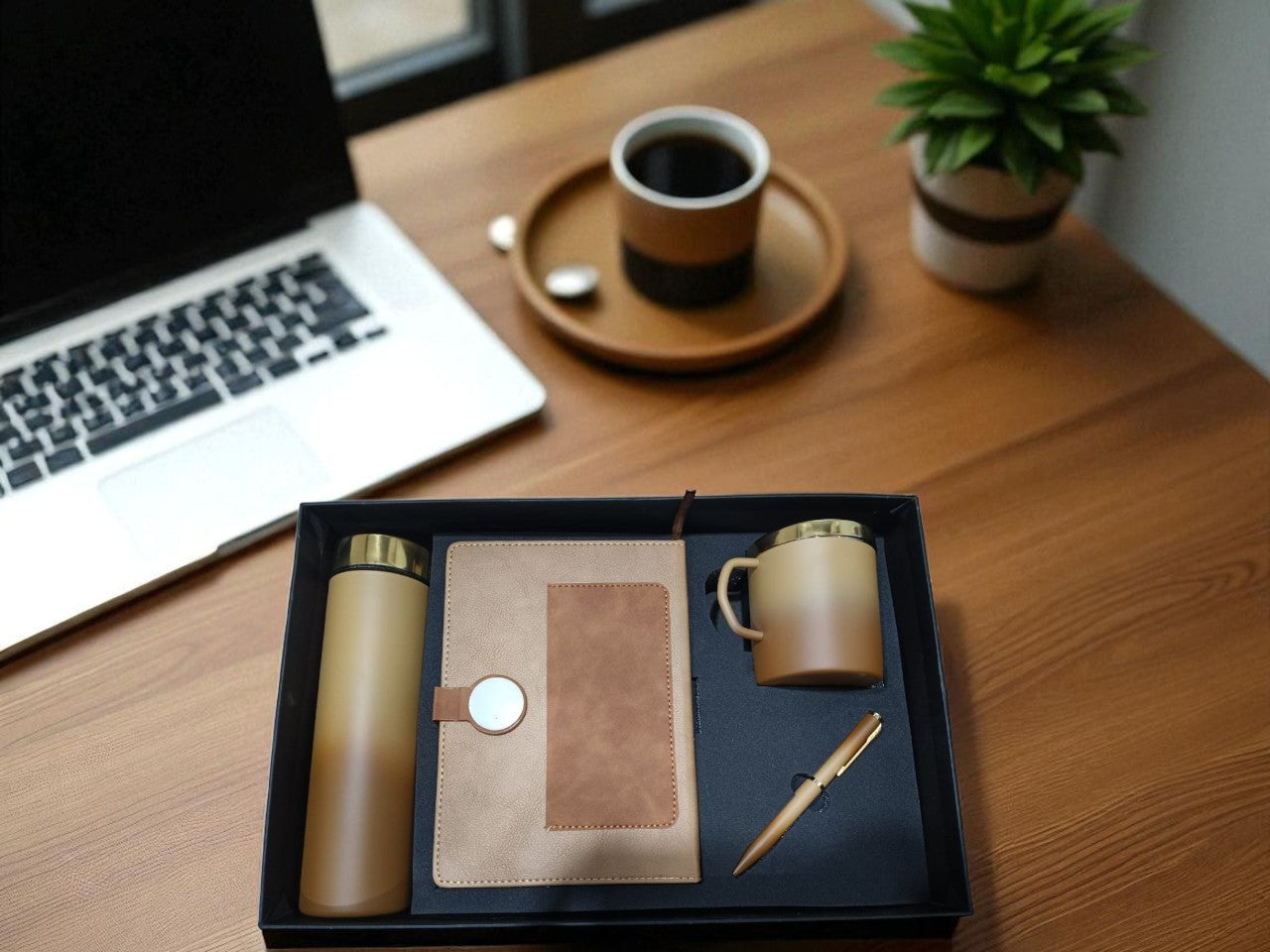 Shayona Premium Gift Set with Diary, Stainless Steel Bottle, Ceramic Mug & Metal Pen – Office, Corporate & Personal Gifting