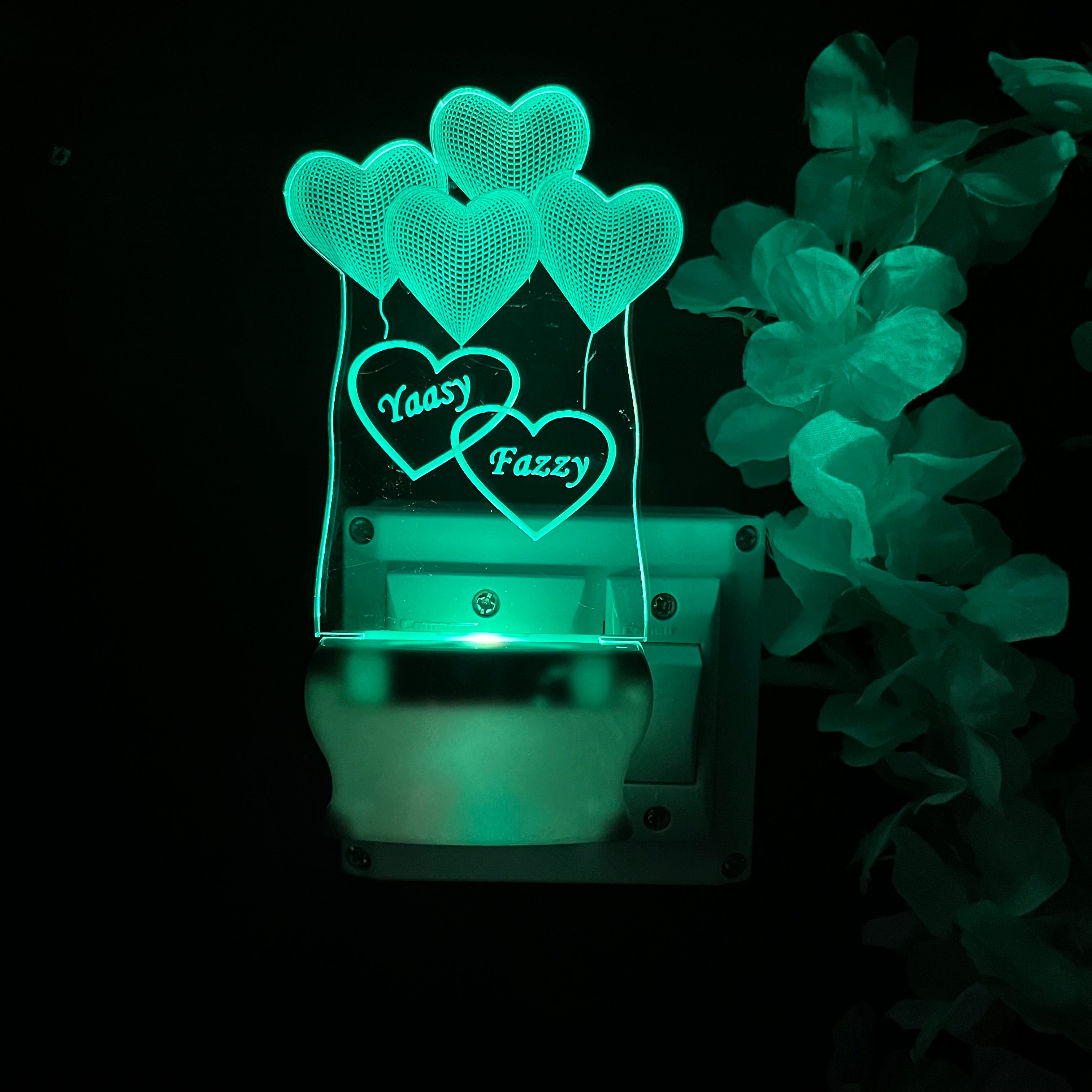love heart Personalize 4Heart with Plug in Lamp
