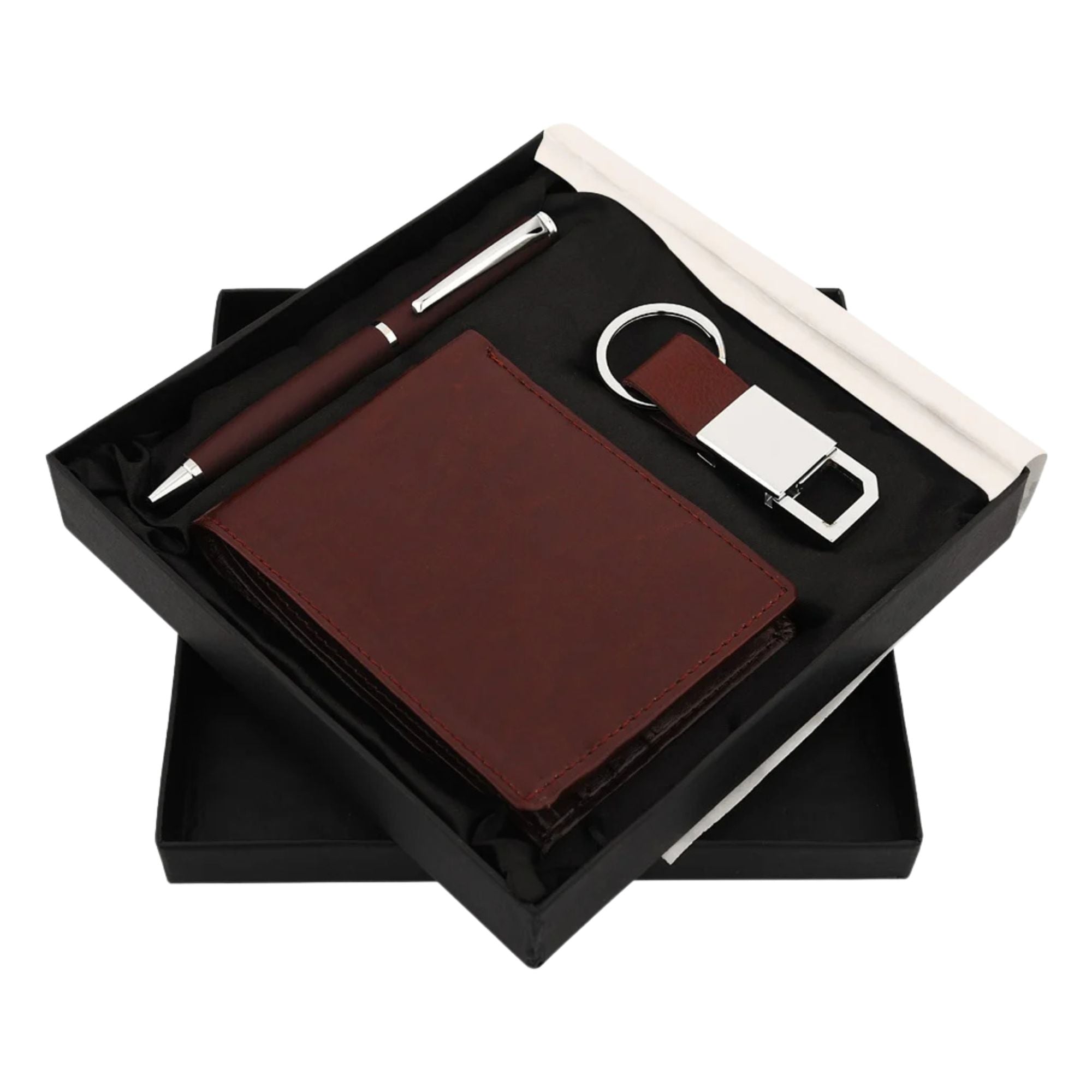 Shayona Premium combo set 3-in-1 Gift Set – Wallet, Keychain & Pen Combo in Luxury Box | Corporate & Personal Gifting