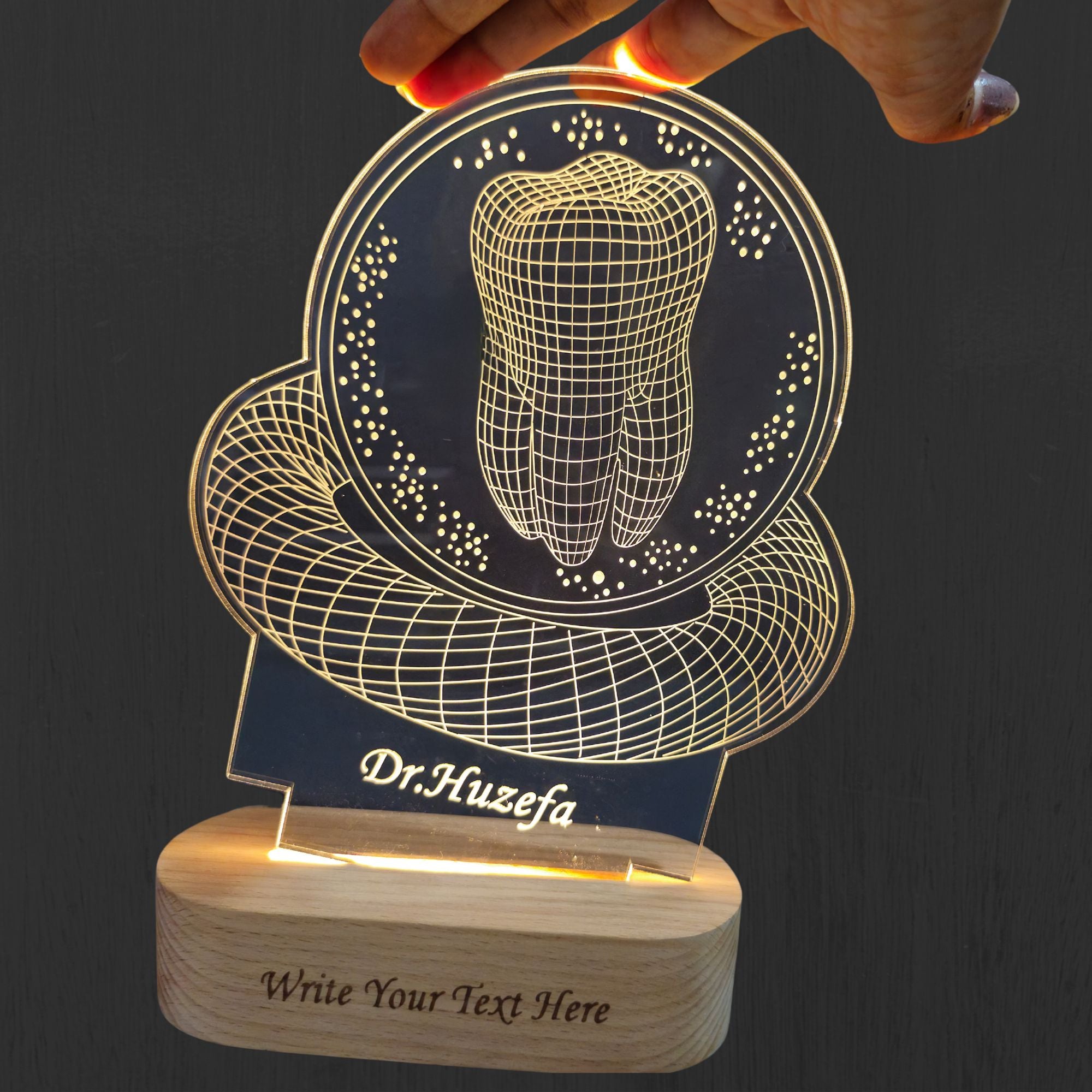 Personalized 3D Illusion Dental Doctor Name lamp