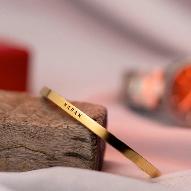 Shayona Customized Matte Stainless Kada Bangle Bracelet Unisex Bracelet For Man & Women