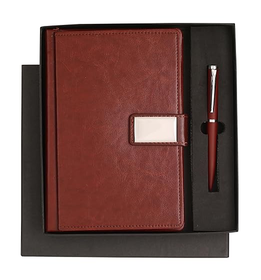 Shayona(Brown) Dairy And Pen Combo Gifts For office Employee Corporate Gifts