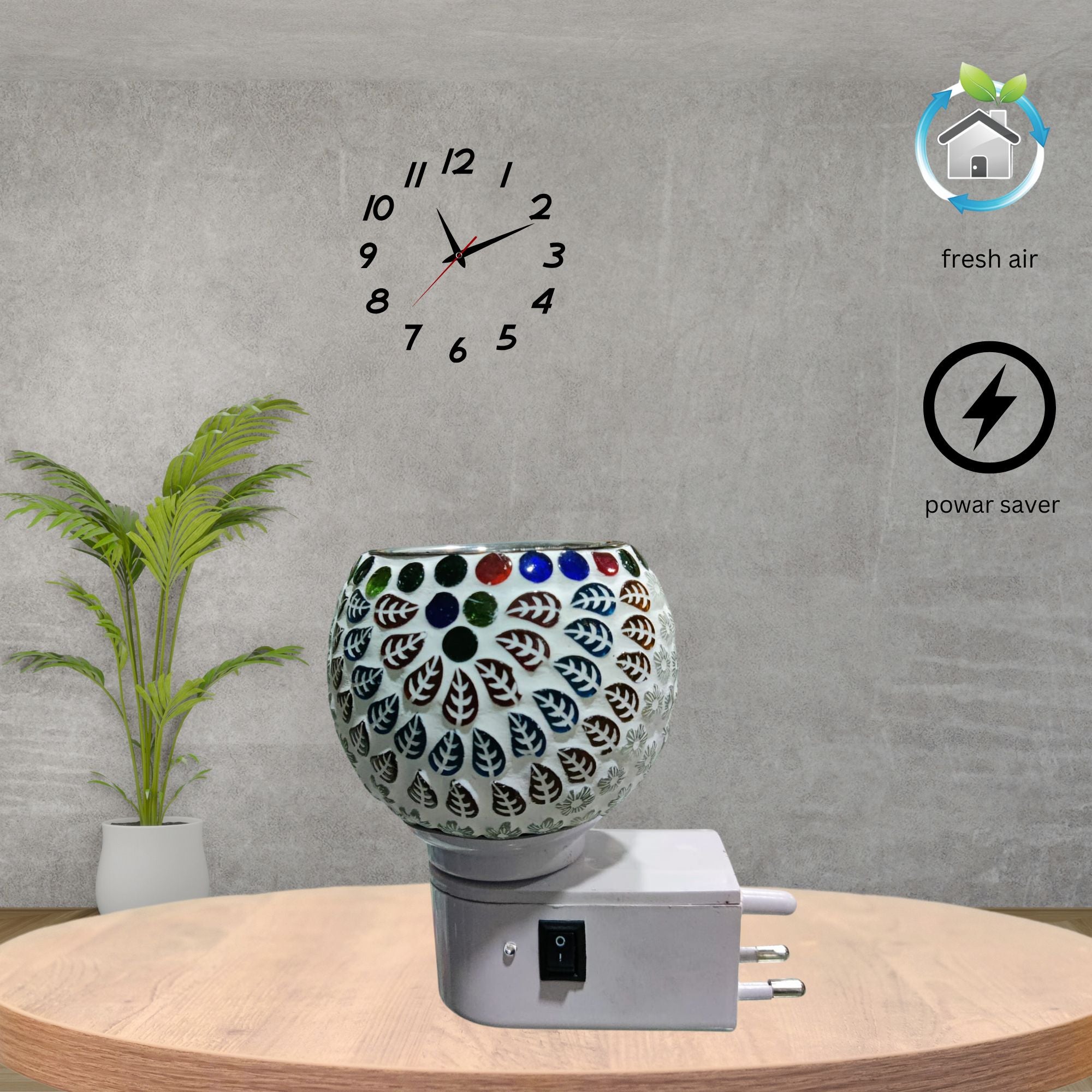 Shayona Kapoor Dani Night Lamp with Burner for Fragrance with Switch On/Off Electric Home Fragnance Lamp with for Home, Office, Living Room