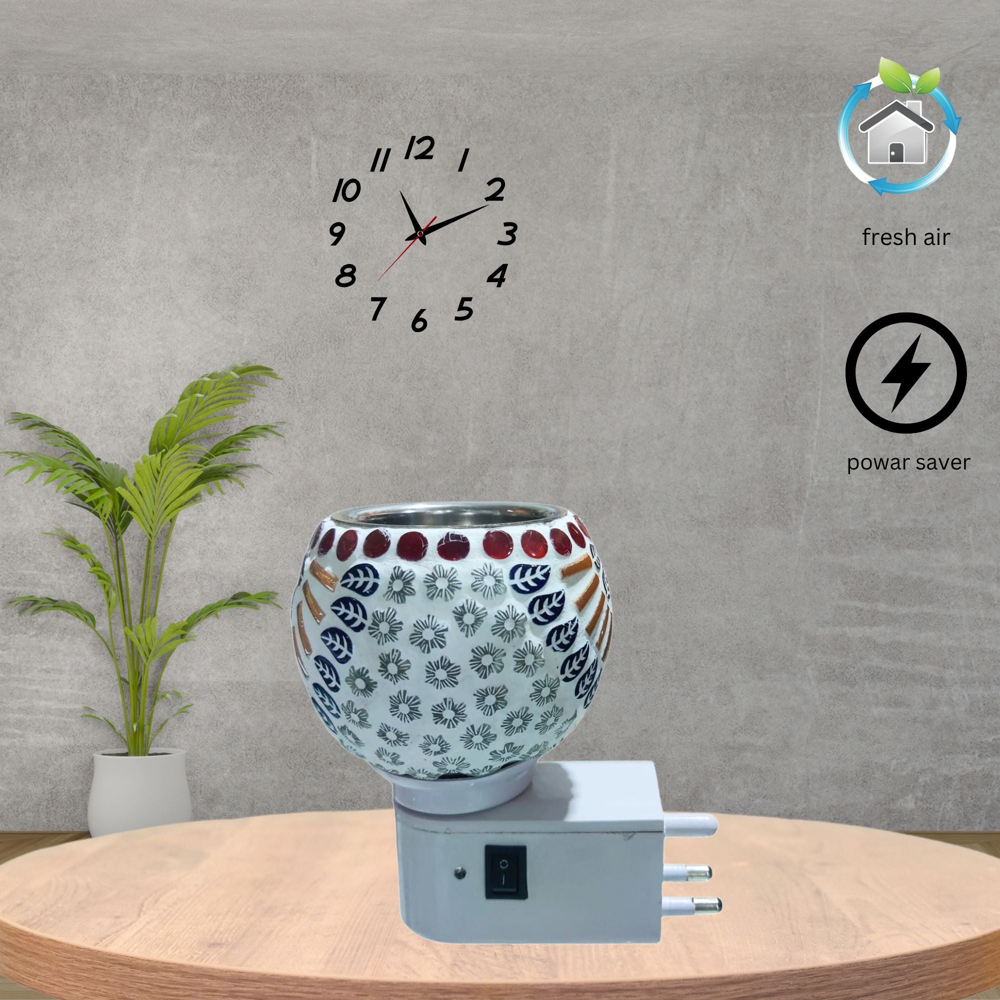 Shayona Kapoor Dani Night Lamp with Burner for Fragrance with Switch On/Off Electric Home Fragnance Lamp with for Home, Office, Living Room