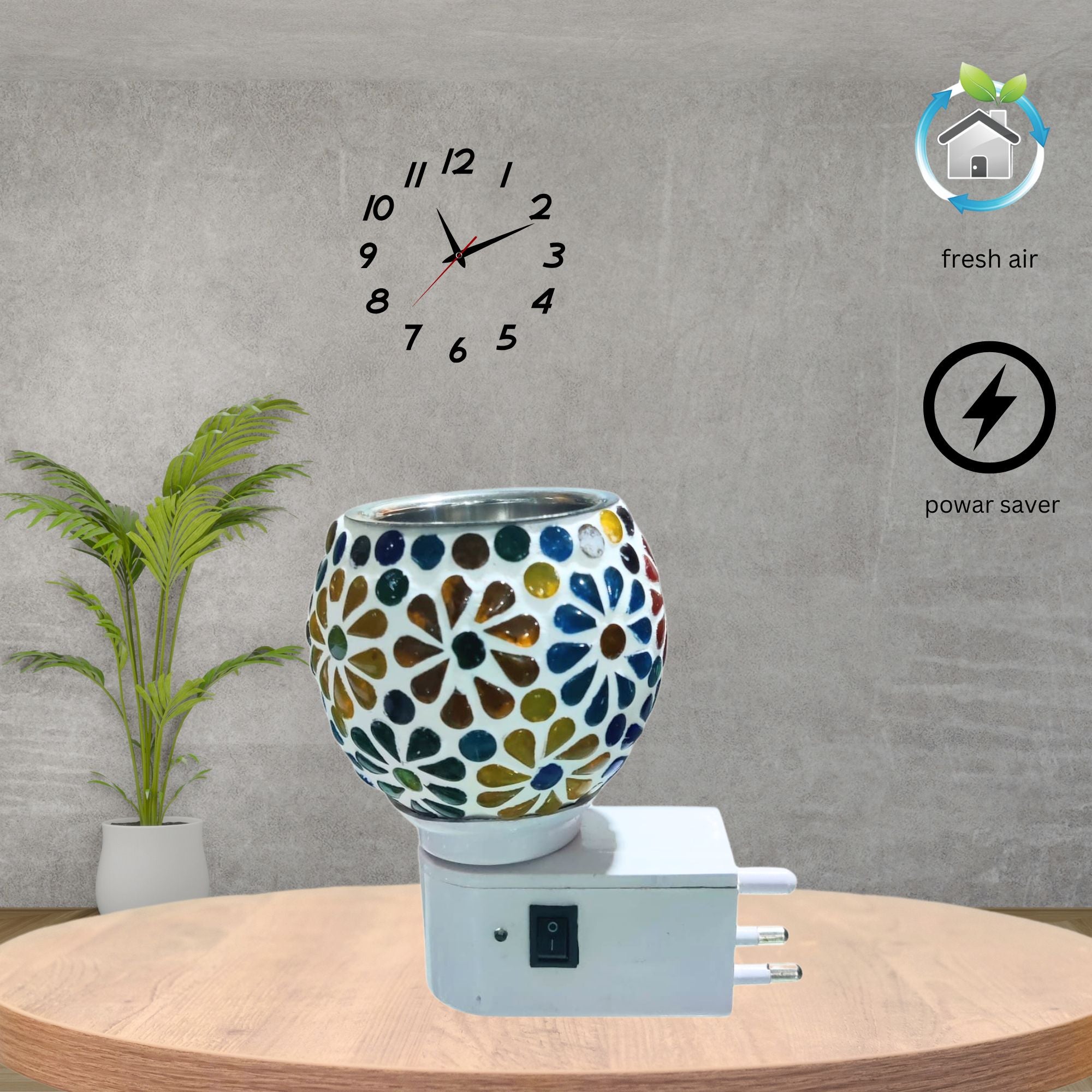 Shayona Kapoor Dani Night Lamp with Burner for Fragrance with Switch On/Off Electric Home Fragnance Lamp with for Home, Office, Living Room