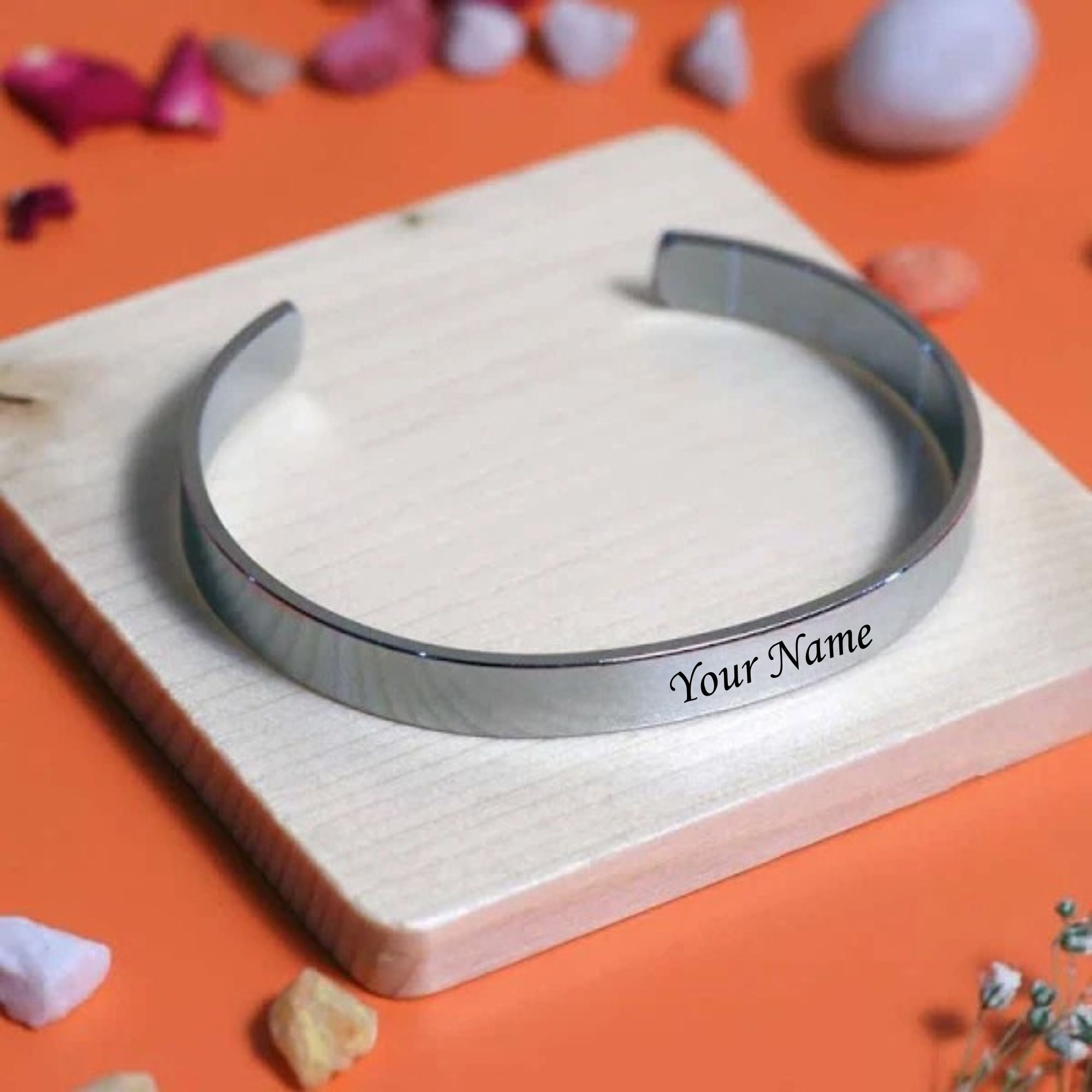 Shayona Customized Matte Stainless Kada Bangle Bracelet Unisex Bracelet For Man & Women