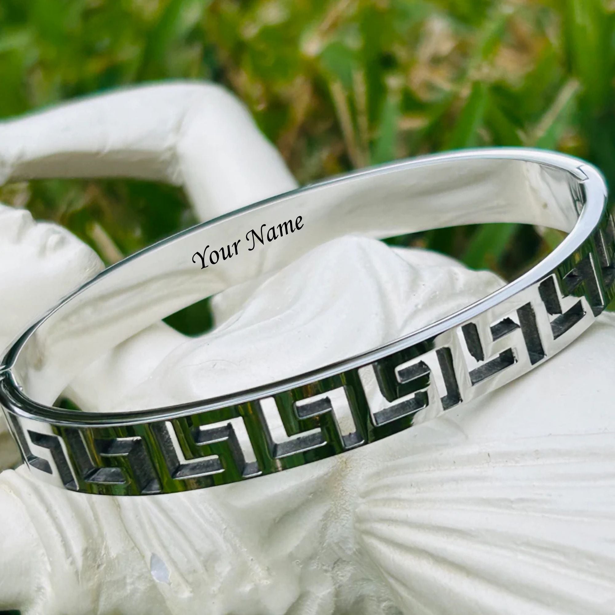 Shayona Customized Matte Stainless Kada Bangle Bracelet Unisex Bracelet For Man & Women