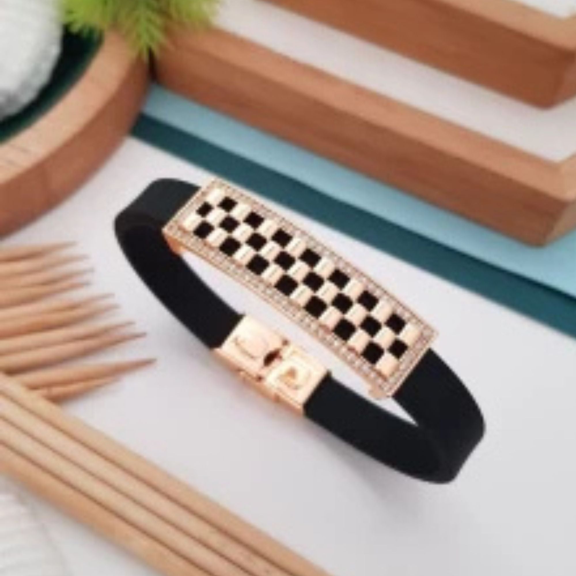 Shayona Stylish Men’s Bracelets: Elevate Your Look Dimond Gold Plated Bracelet