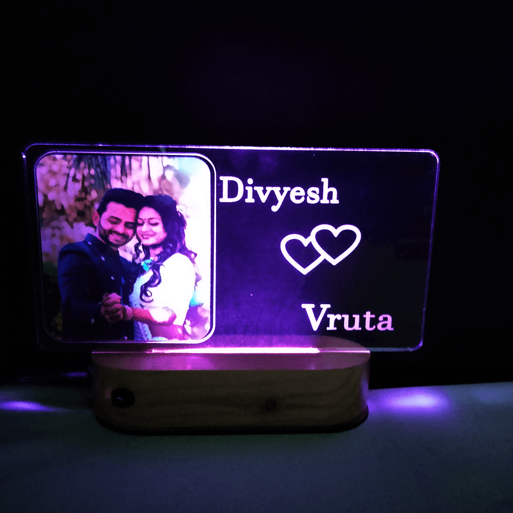 Personalized 3D Illusion LED Lamp for Anniversary 23