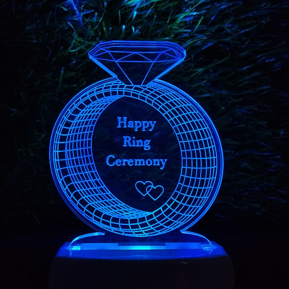 Personalize Ring Plug in Lamp