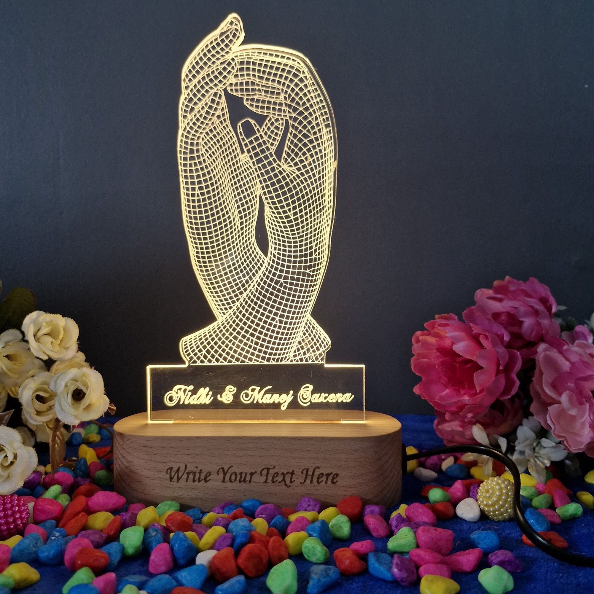 SHAYONA Personalized Love Hand Shake  lamp