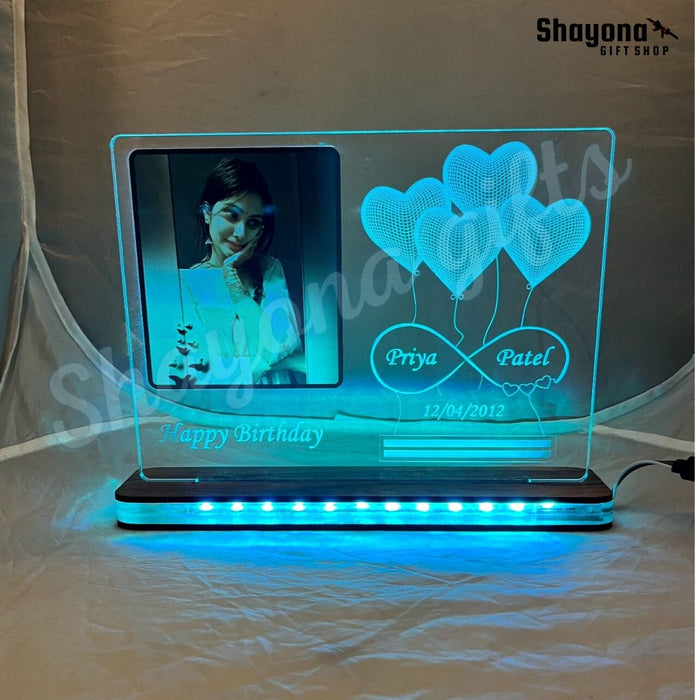 "Personalize Your Celebration with the Infinity Love Happy Birthday Lamp!"