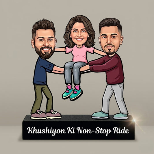 Shayona Gift Shop-Caricature Standee | Unique Raksha Bandhan Gift for Sister from Brothers | Personalized Rakhi Gif