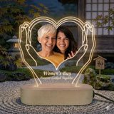 Shayona Gift Shop Personalized Women’s Day Heart Hands LED Photo Lamp Custom Picture Night Light “Forever Linked Together” Gift for Mom Daughter Wife Grandma Birthday Mother’s Day Keepsake Decor