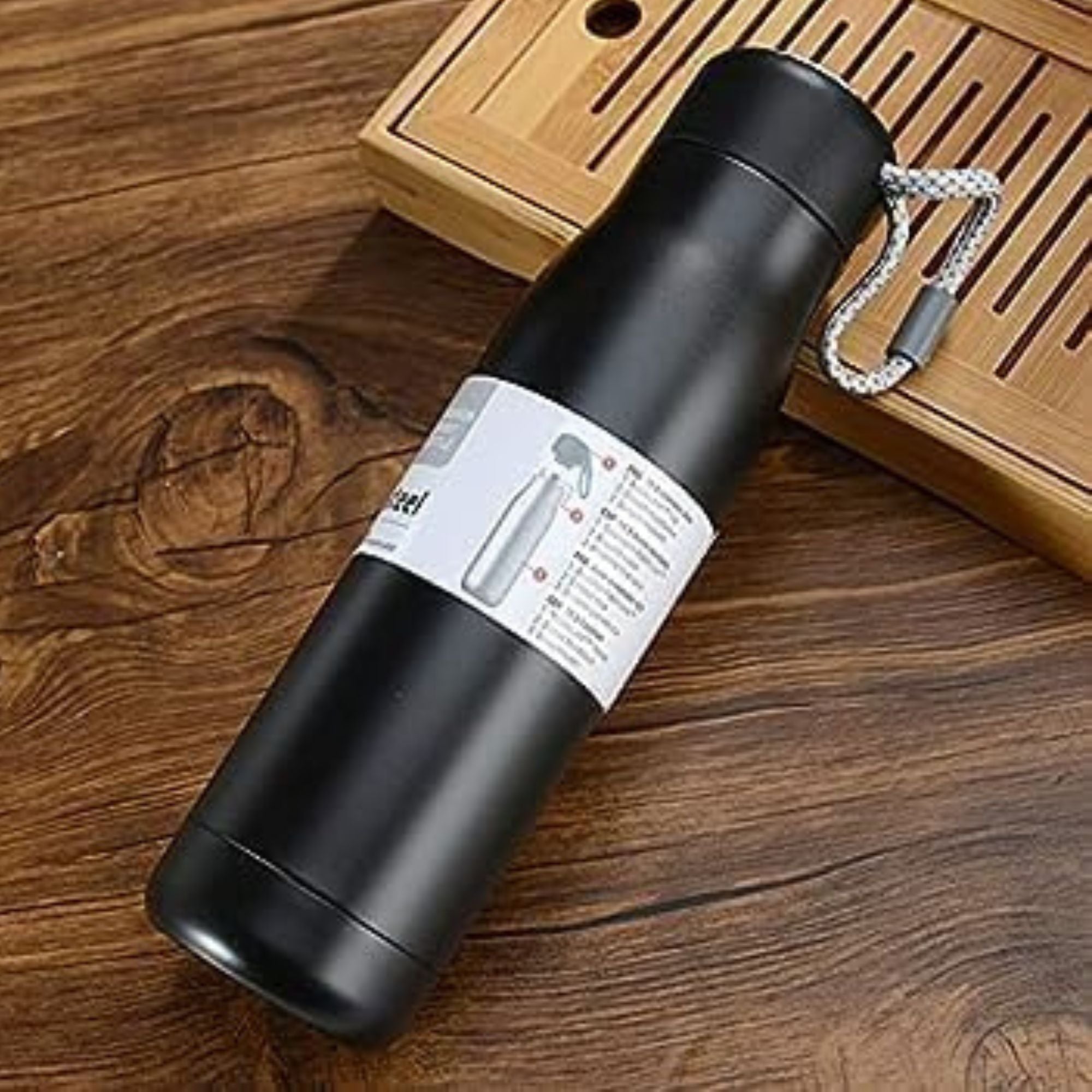 Shayona Stainless Steel  Water Bottle with Portable Lid Metal Thermos Vacuum Insulated