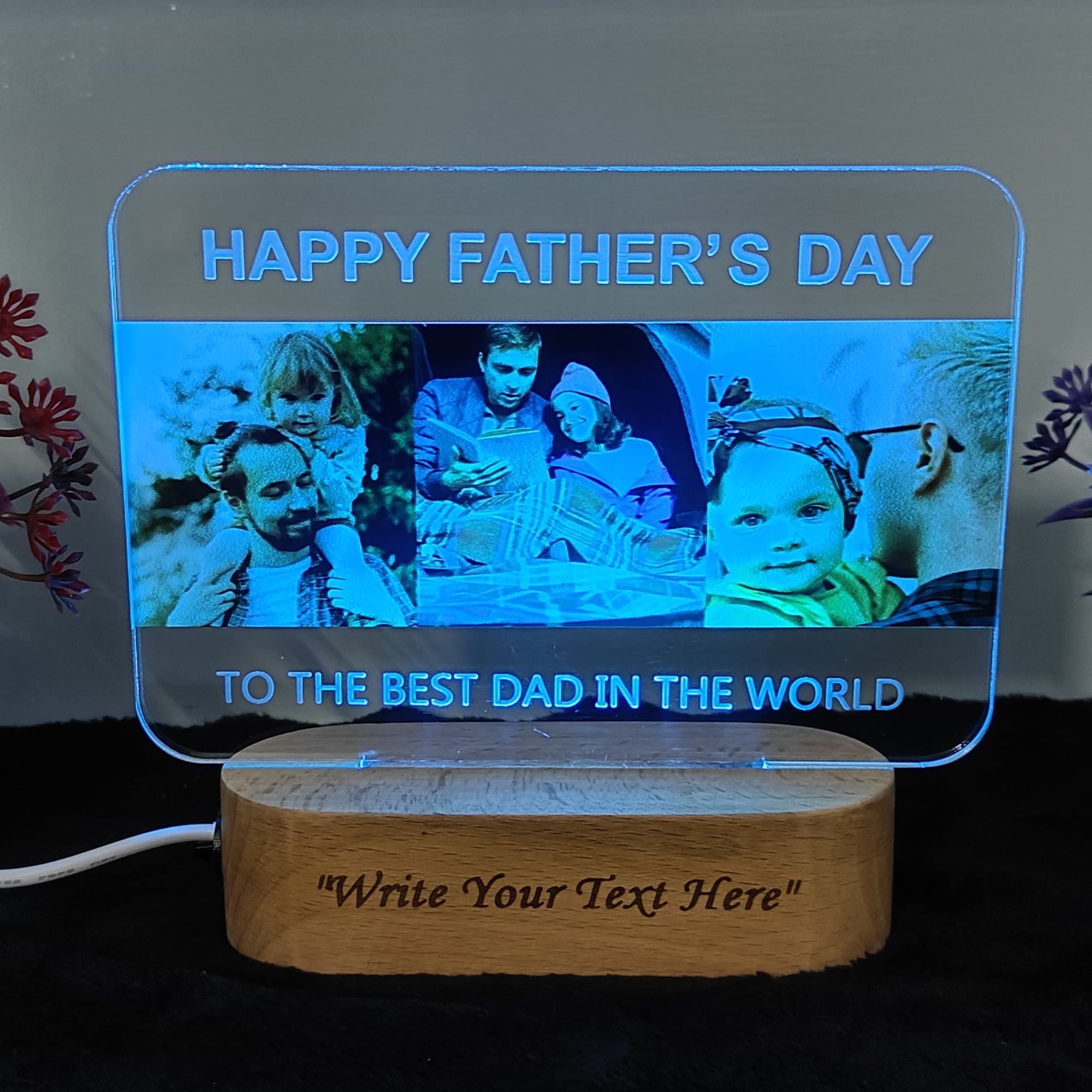 Shayona 3D Illusion personalized  You are Best Dad in The World Acrylic Night Light lamp  Gifts for Daddy on Fathers Day, Christmas, Birthday from Son, Daughter