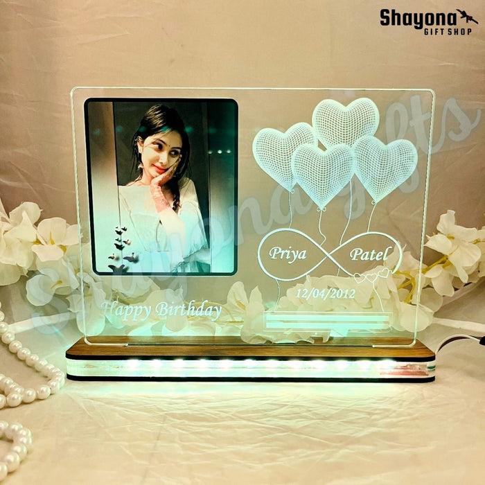 Personalized Birthday LED Table Lamp| Custom Portrait Plaque | Custom ...