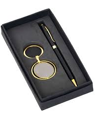 Shayona Premium Pen & Keychain Gift Set – Elegant Black & Gold Combo in Gift Box | Corporate, Office & Personal Gifting for Men & Women