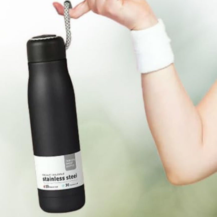 Shayona Stainless Steel  Water Bottle with Portable Lid Metal Thermos Vacuum Insulated