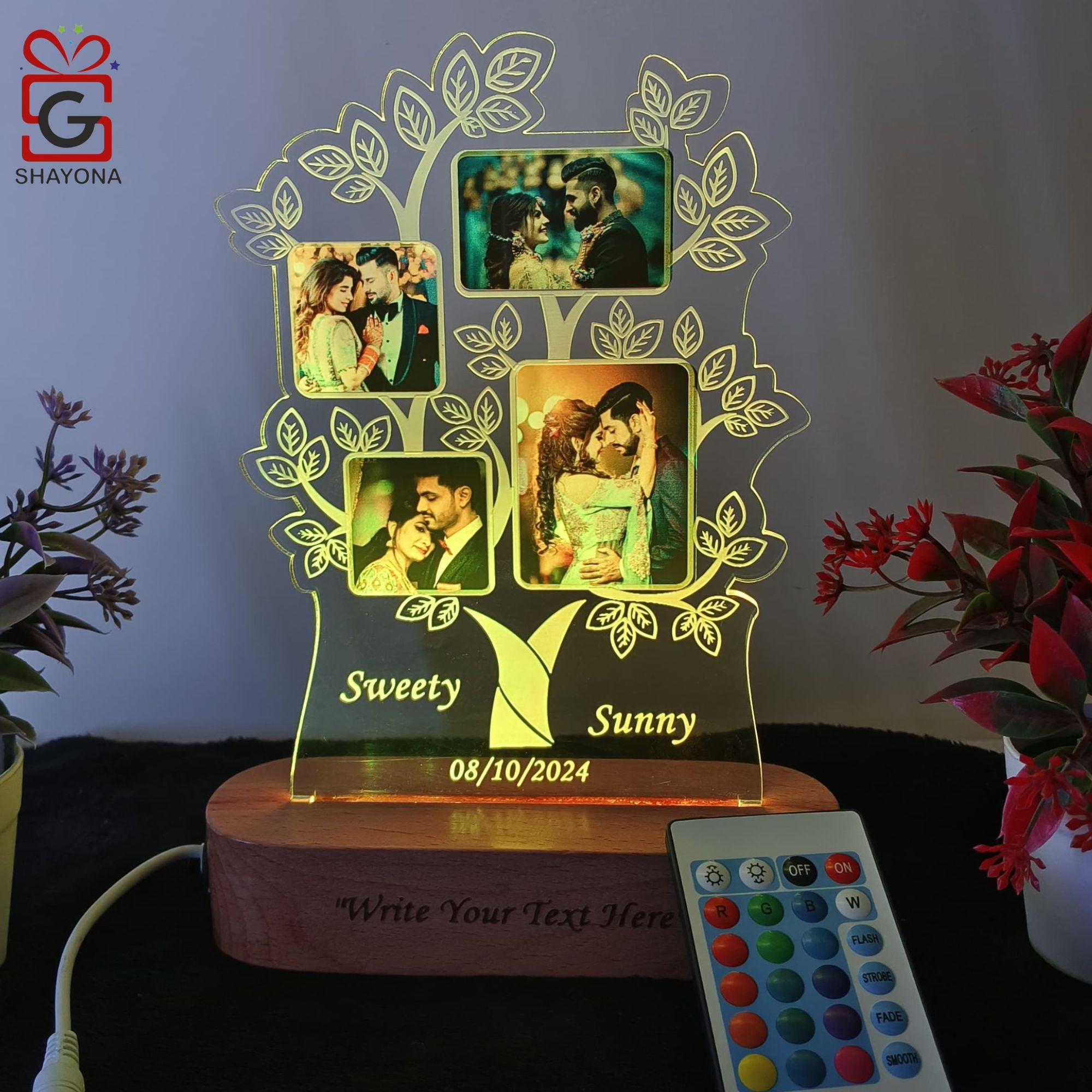 Personalized 3D illusion Family LED Lamp