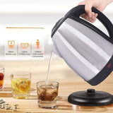 Shayona Kettle Scarlet Electric Kettle 2.0 Litre Design For Hot Water, Tea,Coffee,Milk, Rice and Other Multipurpose Cooking Kettle silver colour pack