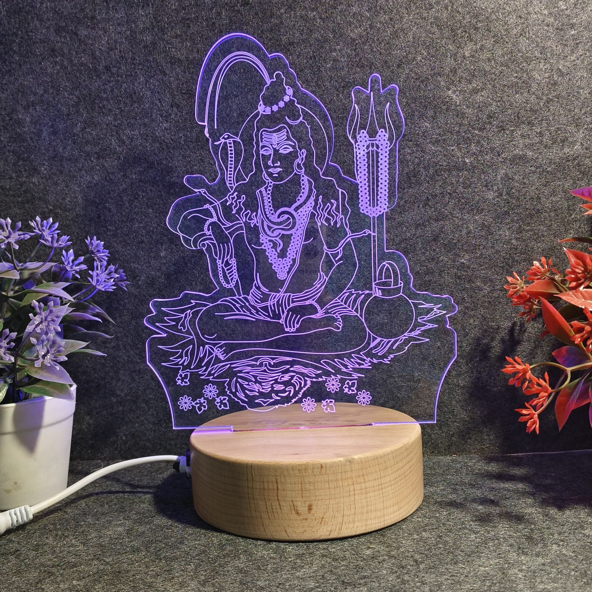Shayona Shiv Ji ,mahadev Acrylic LED Table Night Lamp