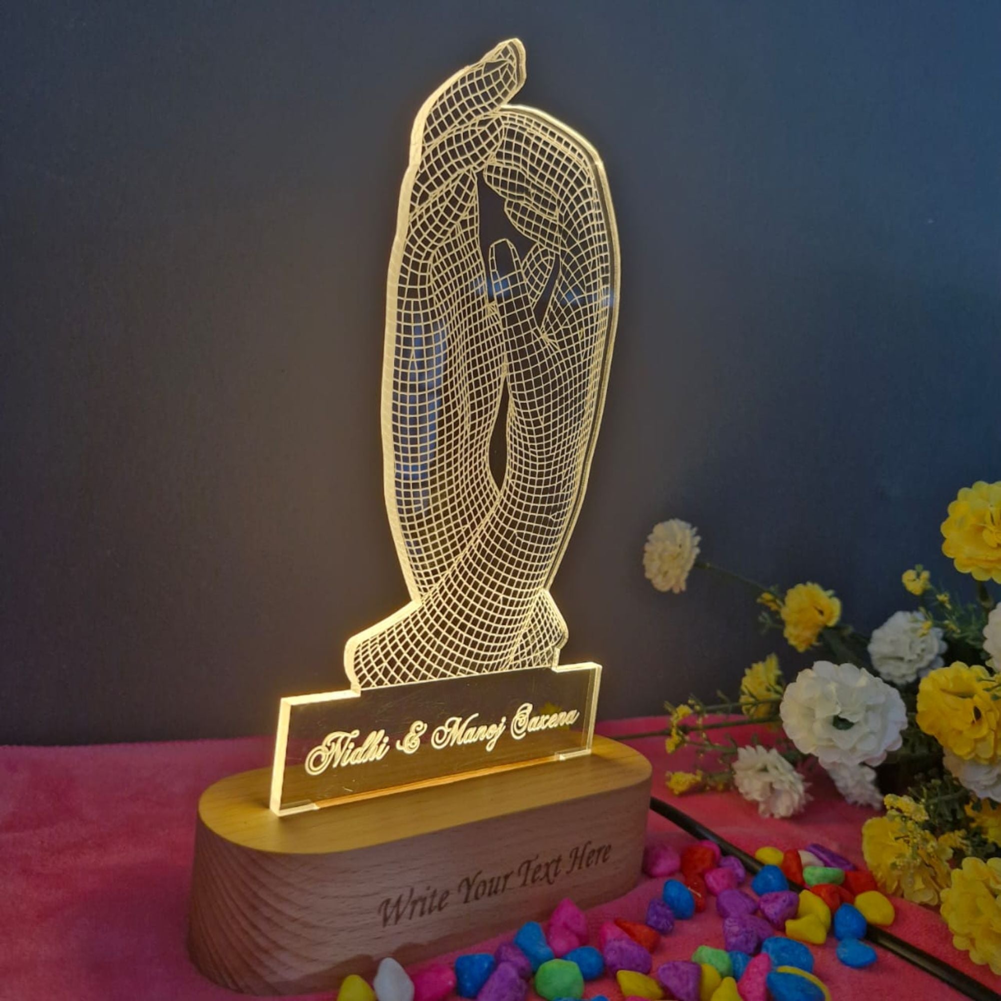 SHAYONA Personalized Love Hand Shake  lamp