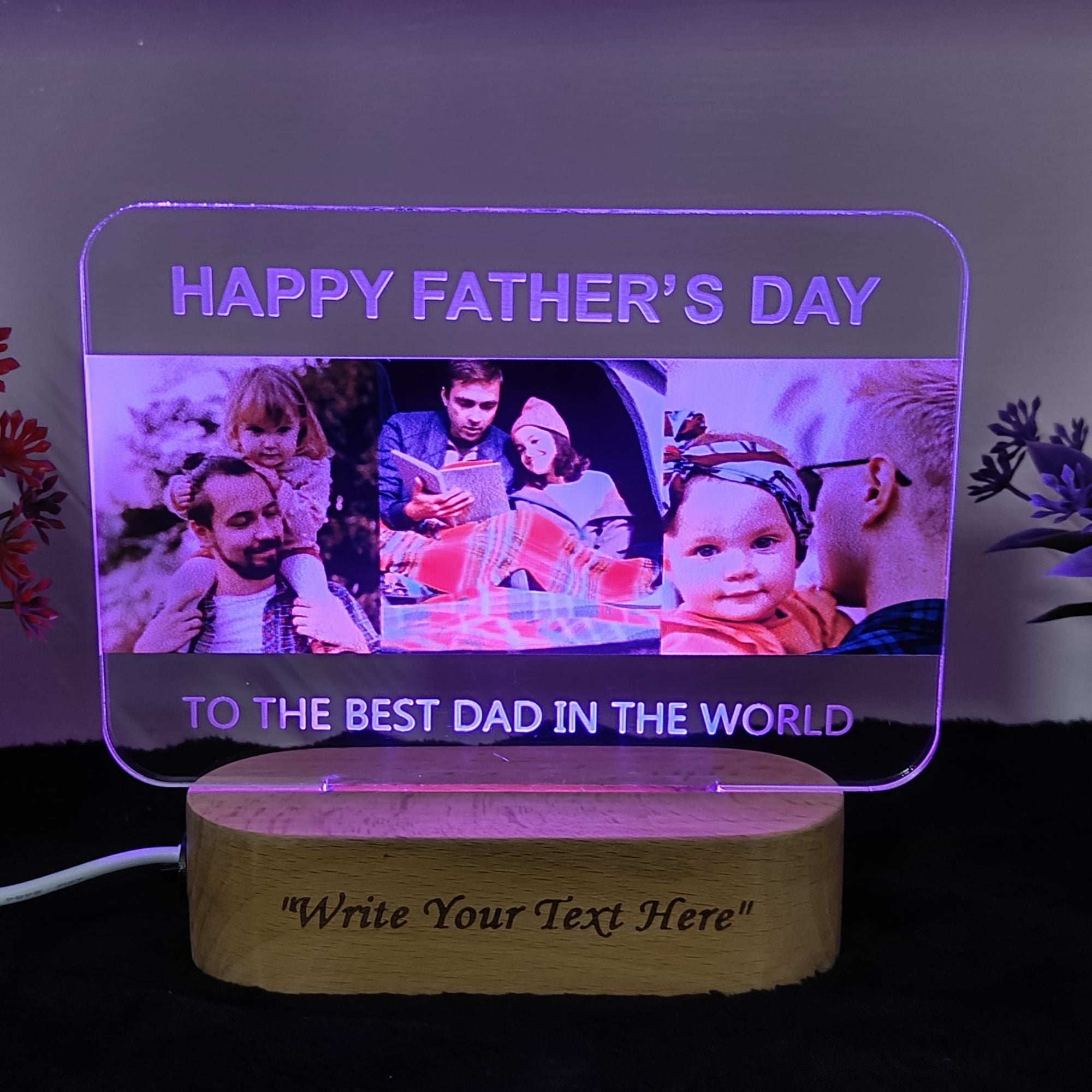 Shayona 3D Illusion personalized  You are Best Dad in The World Acrylic Night Light lamp  Gifts for Daddy on Fathers Day, Christmas, Birthday from Son, Daughter