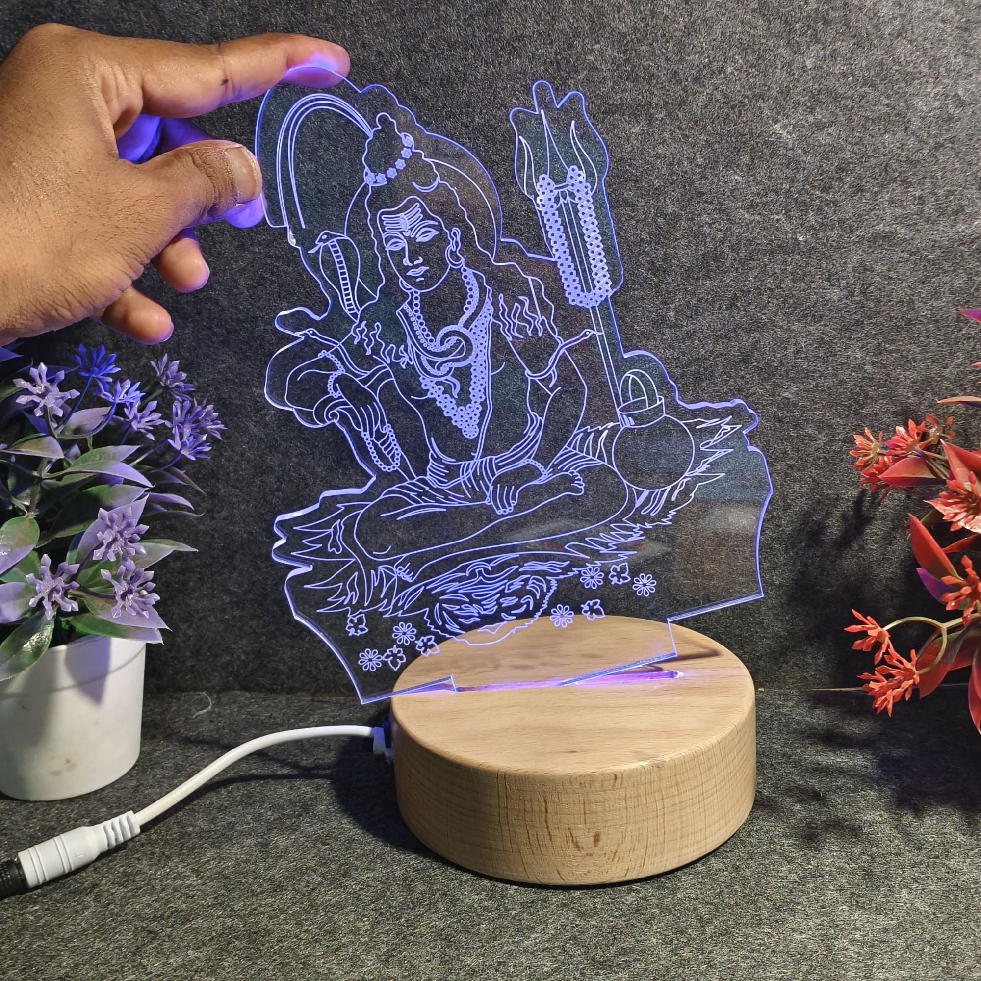 Shayona Shiv Ji ,mahadev Acrylic LED Table Night Lamp