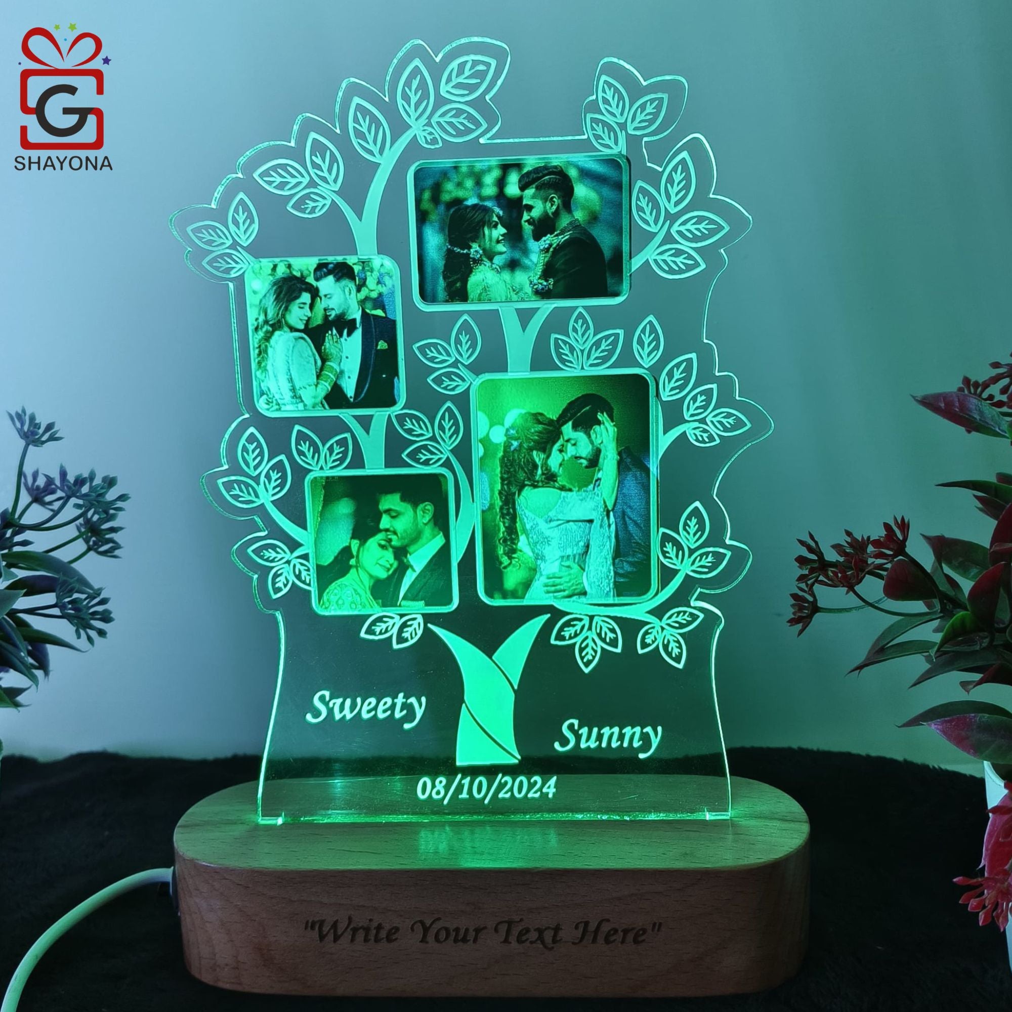 Personalized 3D illusion Family LED Lamp