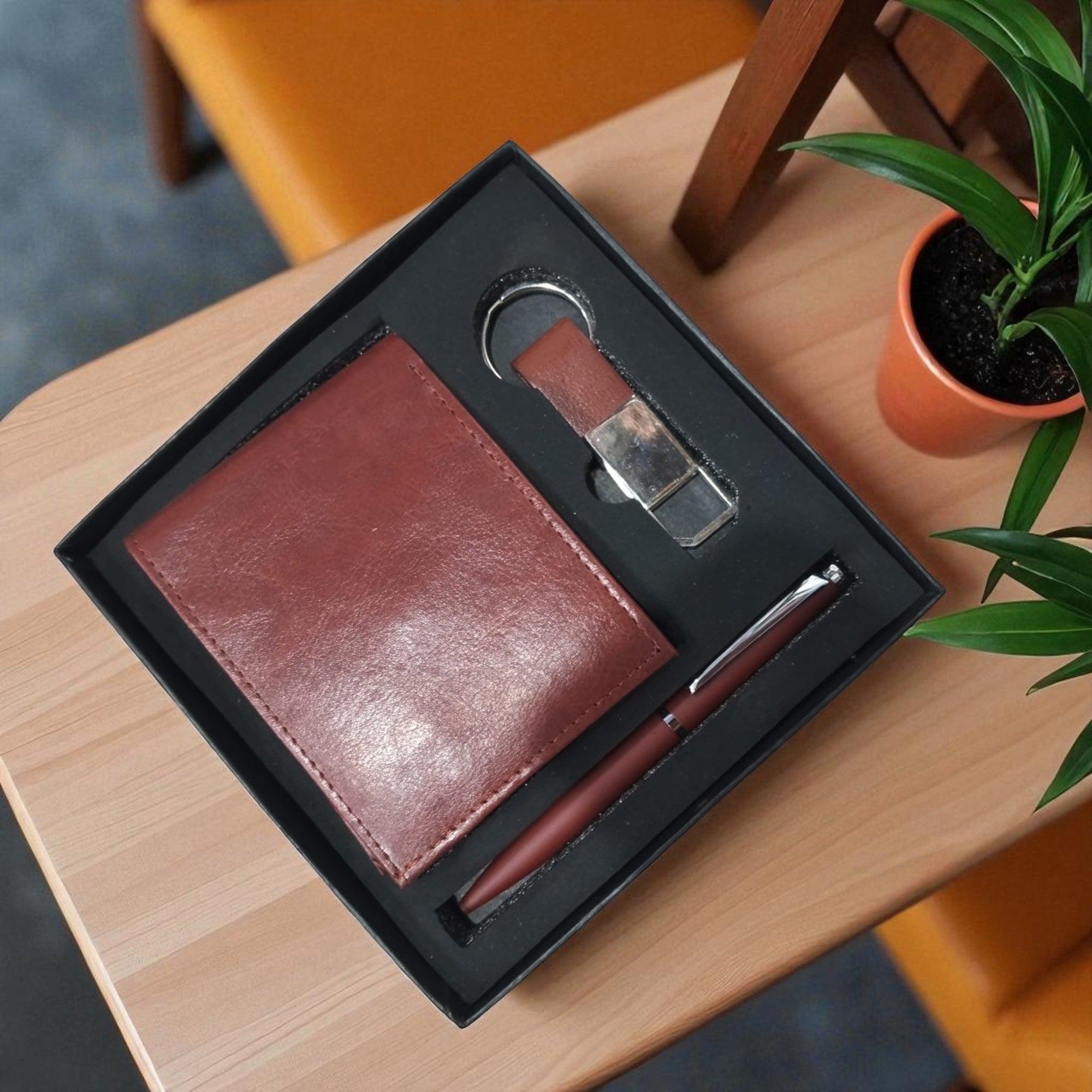 Shayona Premium combo set 3-in-1 Gift Set – Wallet, Keychain & Pen Combo in Luxury Box | Corporate & Personal Gifting