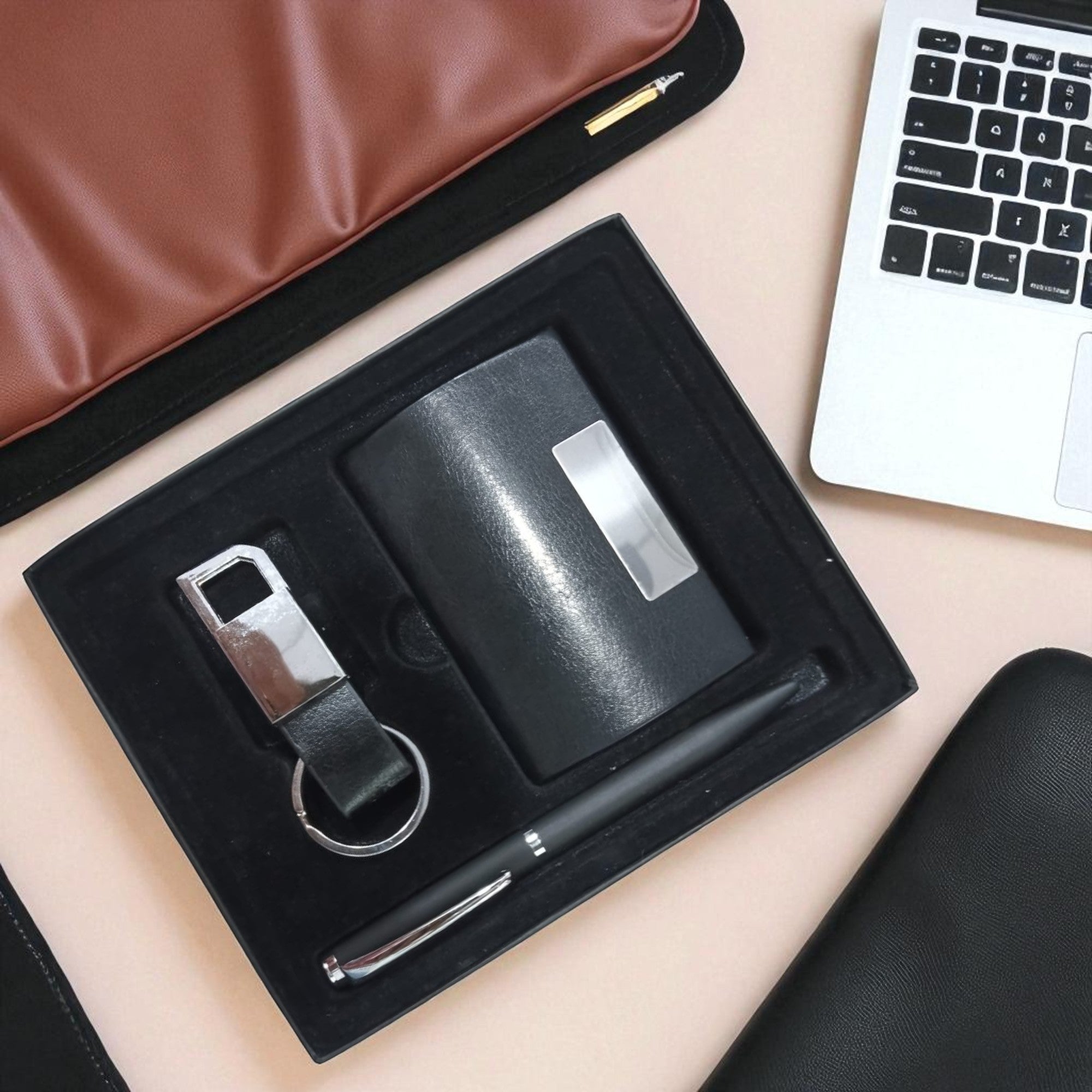 Shayona Ball Pen And Card Holder, Keychain  Set Gifting Products For Office