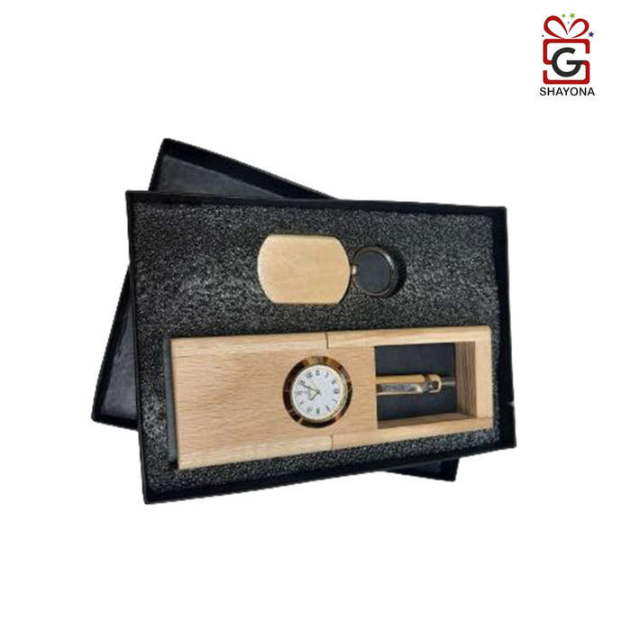 Shayona Combo Keychain & pen stand with clock Set.