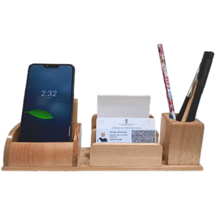 Shayona Wooden Mobile And Pen Stand, For Office Desktop DW 1209