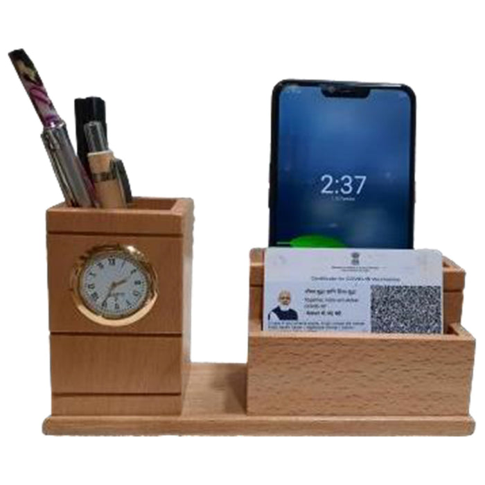 Shayona Wooden Mobile And Pen Stand, For Office Desktop DW 9508