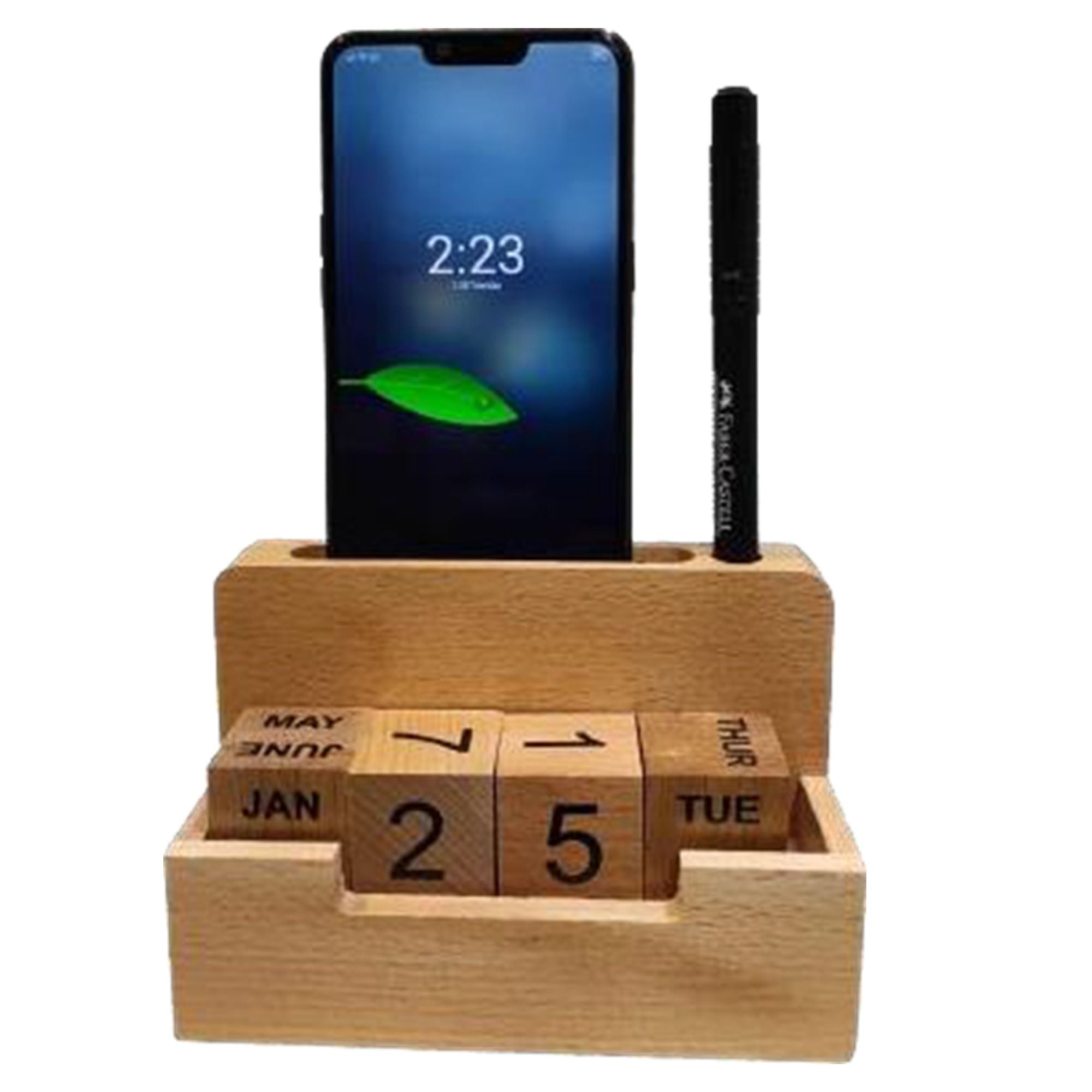 Shayona Wooden Mobile And Pen Stand, For Office Desktop DW 1502