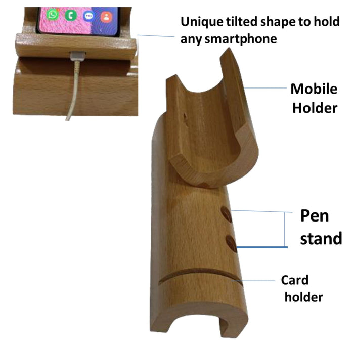 Shayona Wooden Mobile Stand , For Office Desktop DW 1202