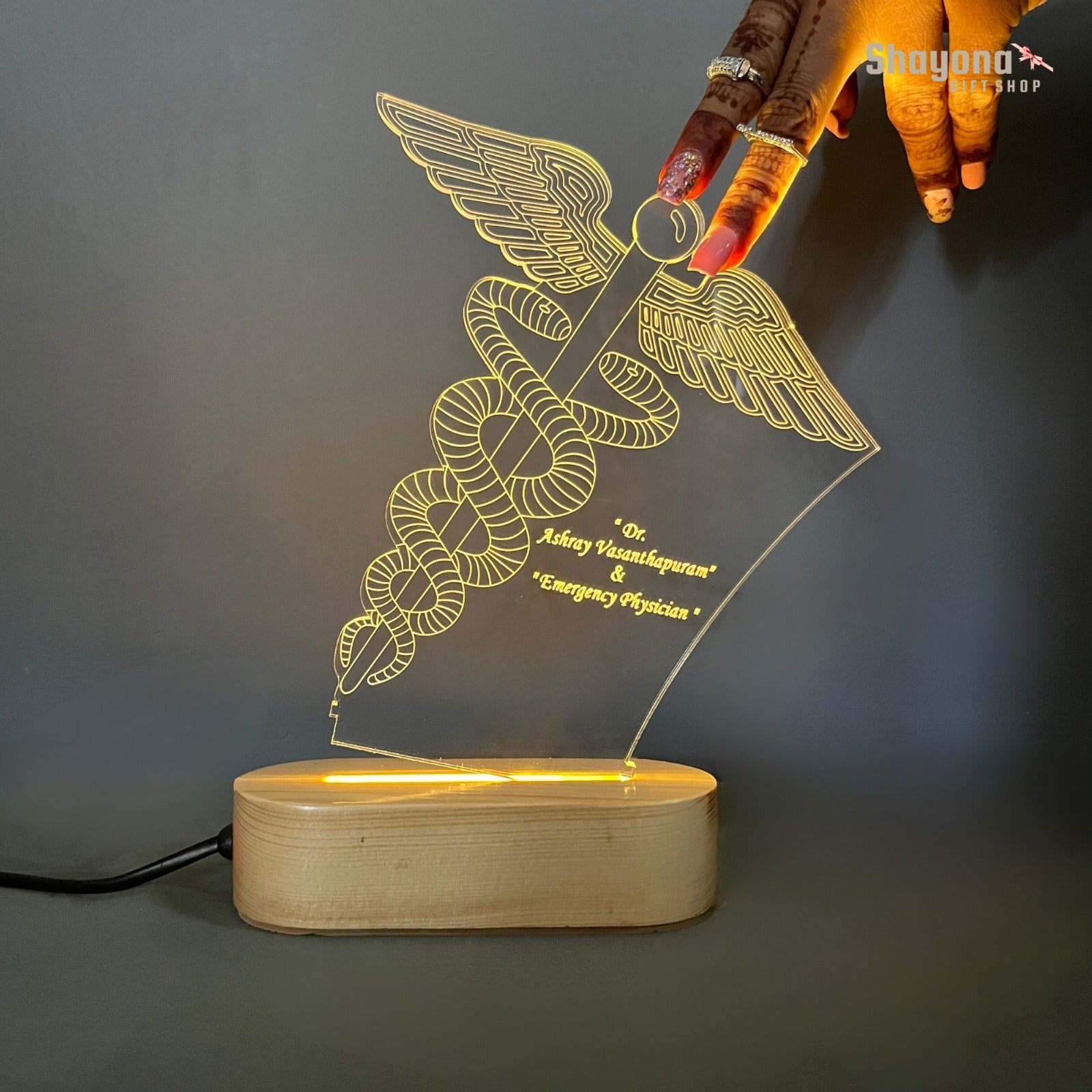 Shayona Customised Doctor Logo Led Table Lamp