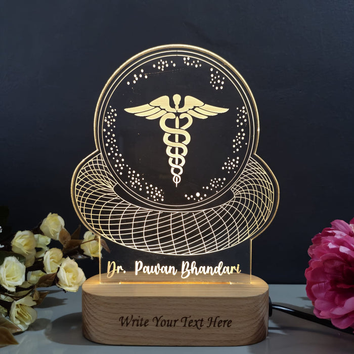 Shayona Customised Doctor Logo Led Table 3d illusion Lamp