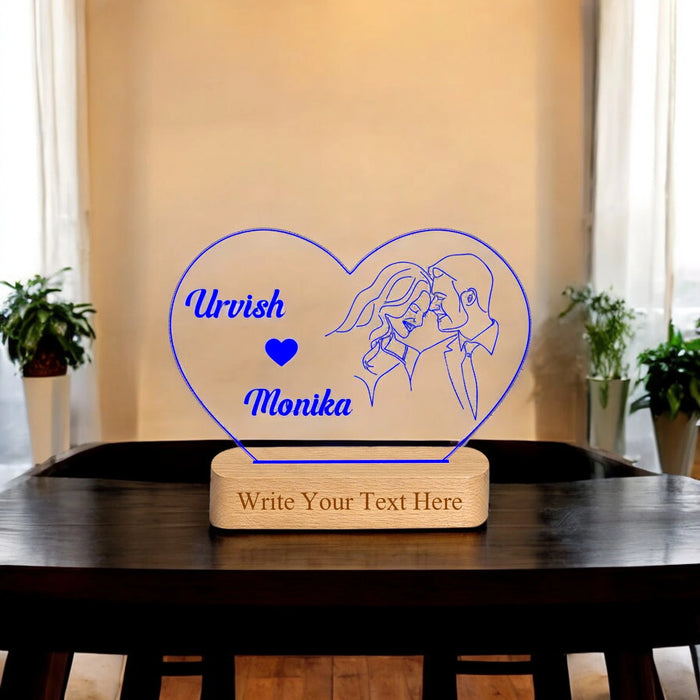 Shayona Personalized LED Heart Lamp – Custom Name