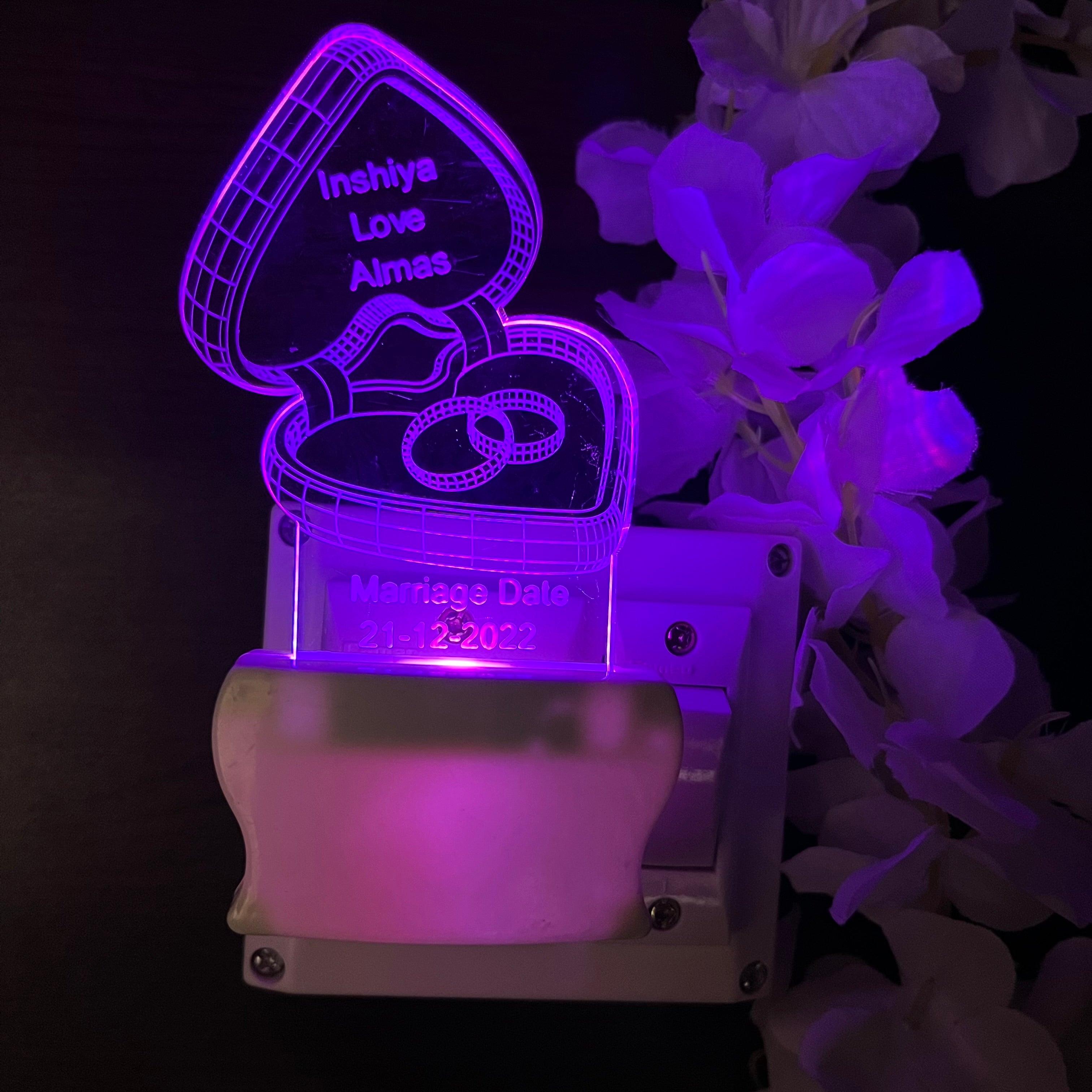 Personalised Engagement  Plug in Lamp