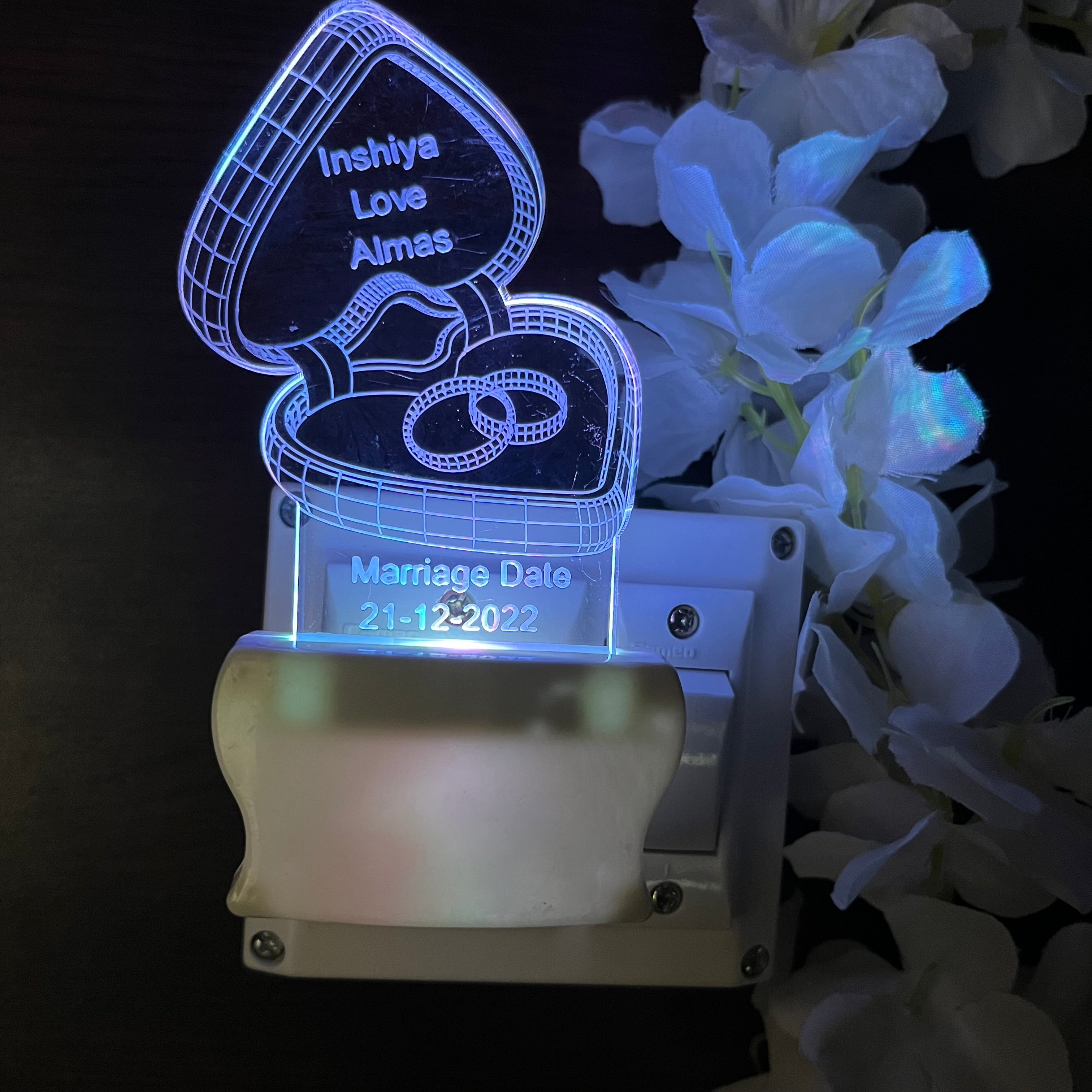 Personalised Engagement  Plug in Lamp